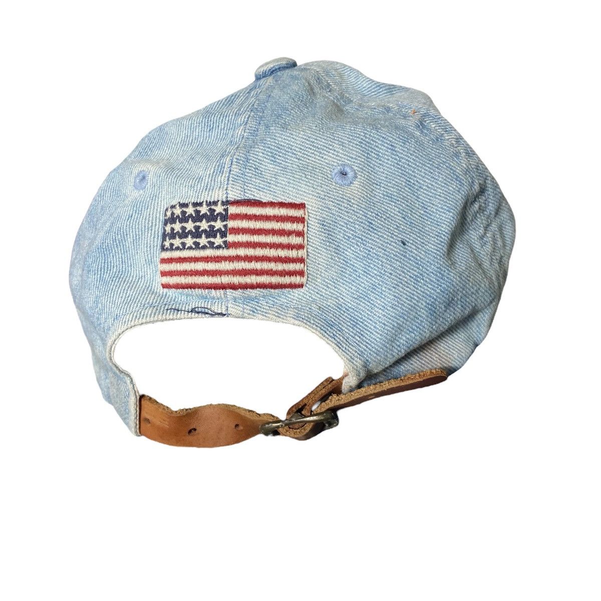Vintage 90s Ralph Lauren Polo Jeans Company Blue Mesh Hat
