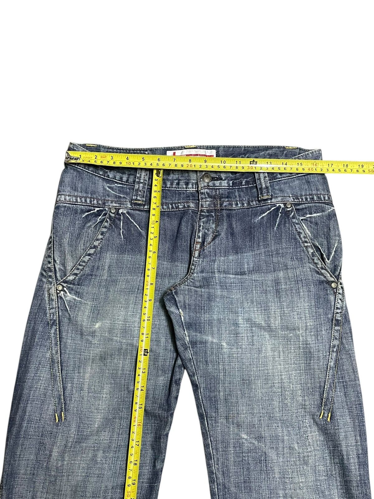 If Six Was Nine Vintage Y2k Genoese Tante Cose Buone Cross Logo Flare Jeans Size US 33 - 17 Thumbnail