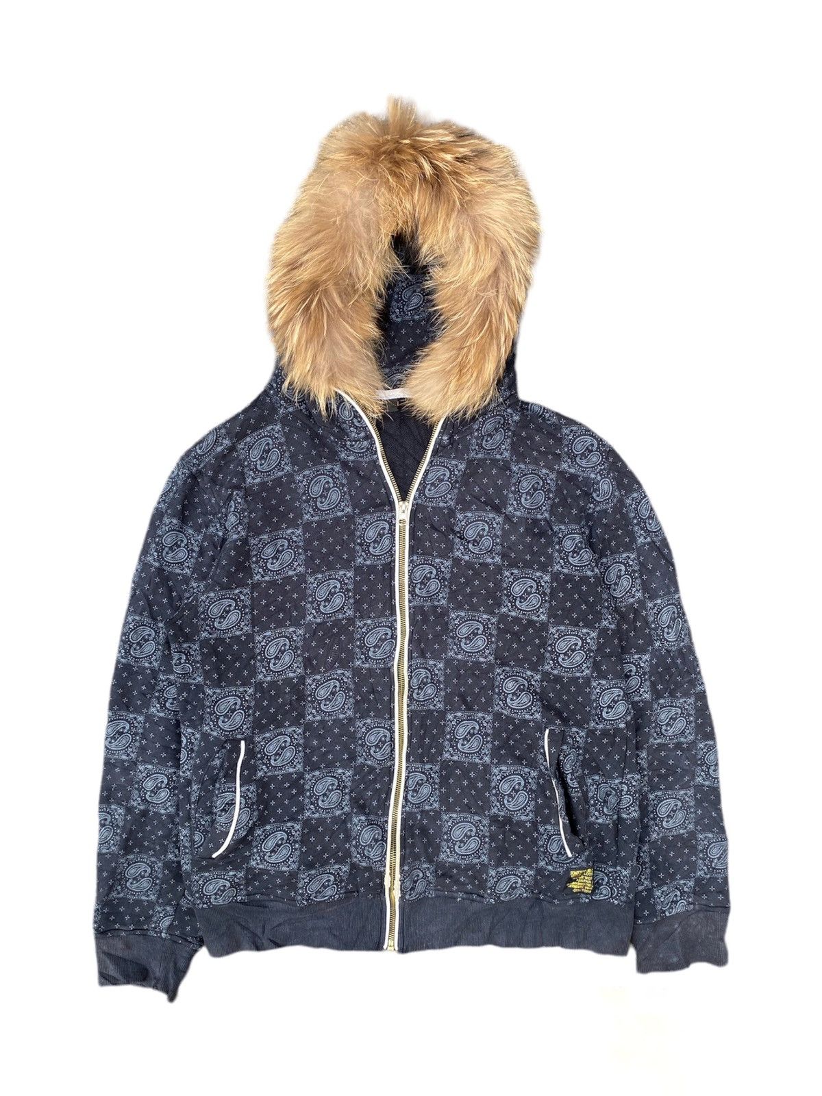 If Six Was Nine × Le Grande Bleu (L.G.B.) × Yasuyuki Ishii Japanese Tomtjunior Ocean Fur Hoodie Pasley ifsixasnine lgb Size US L / EU 52-54 / 3 - 1 Thumbnail