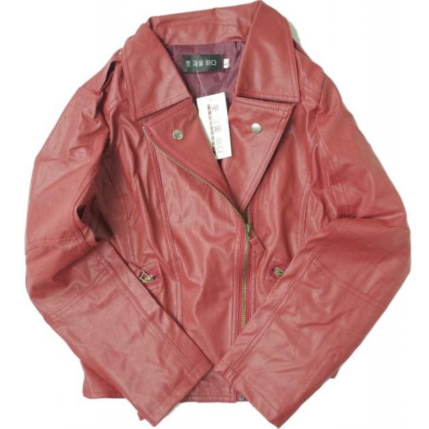 Other Faux Leather Double Riders Jacket Outerwear Others Outerwear