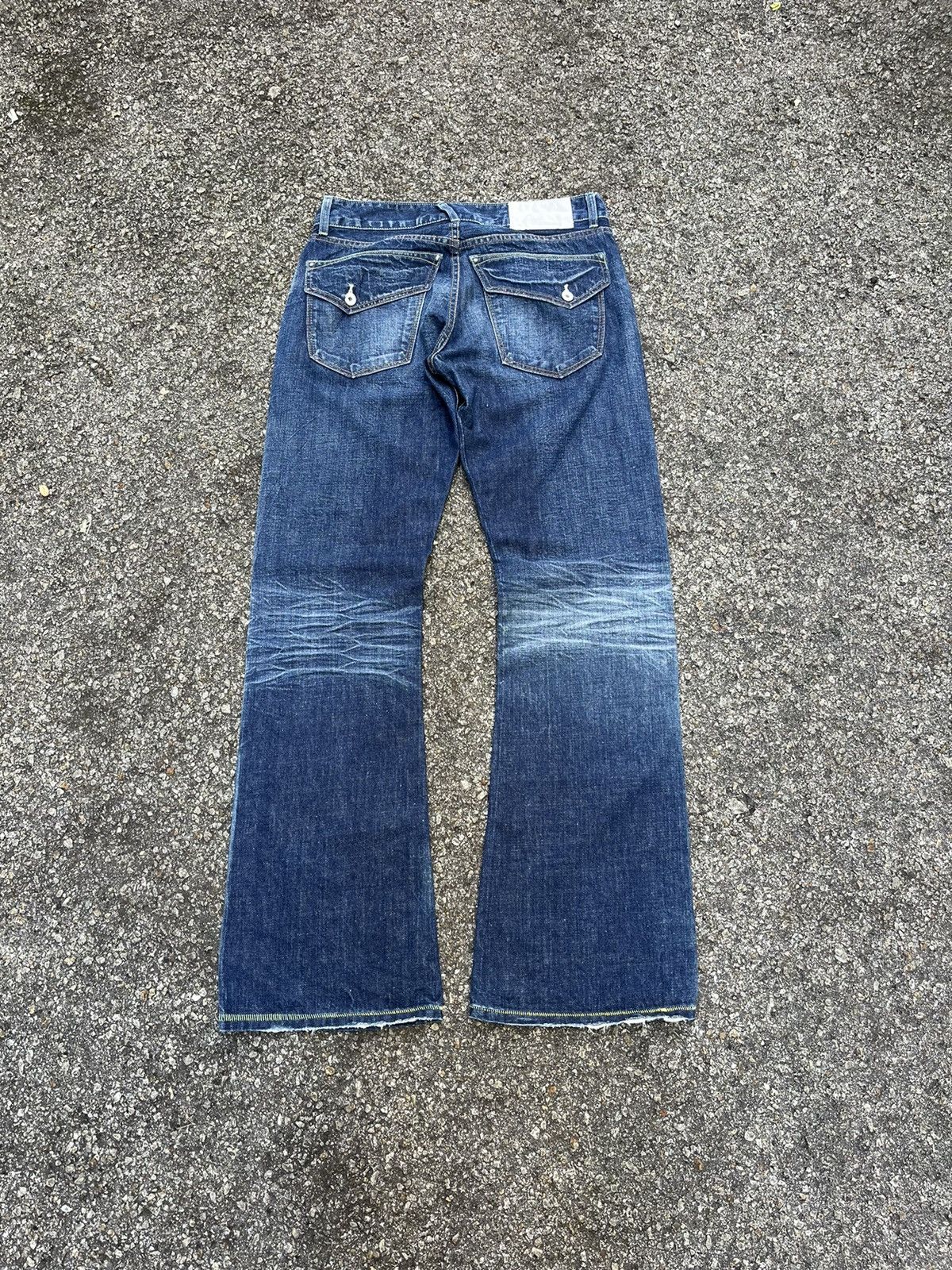 Hysteric Glamour Flare Jeans Loomstate Boot Cut Faded Denim Pants Size US 32 / EU 48 - 9 Thumbnail