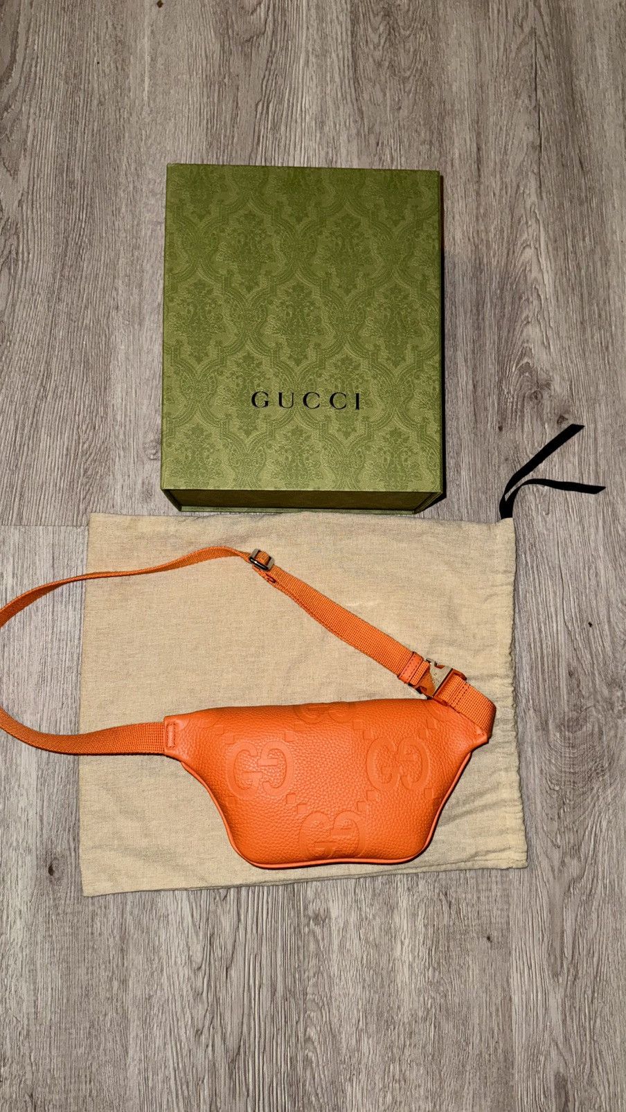 Gucci Piuma Calfskin Jumbo GG Embossed Small Belt Bag 80cm Size 32 - 3 Thumbnail
