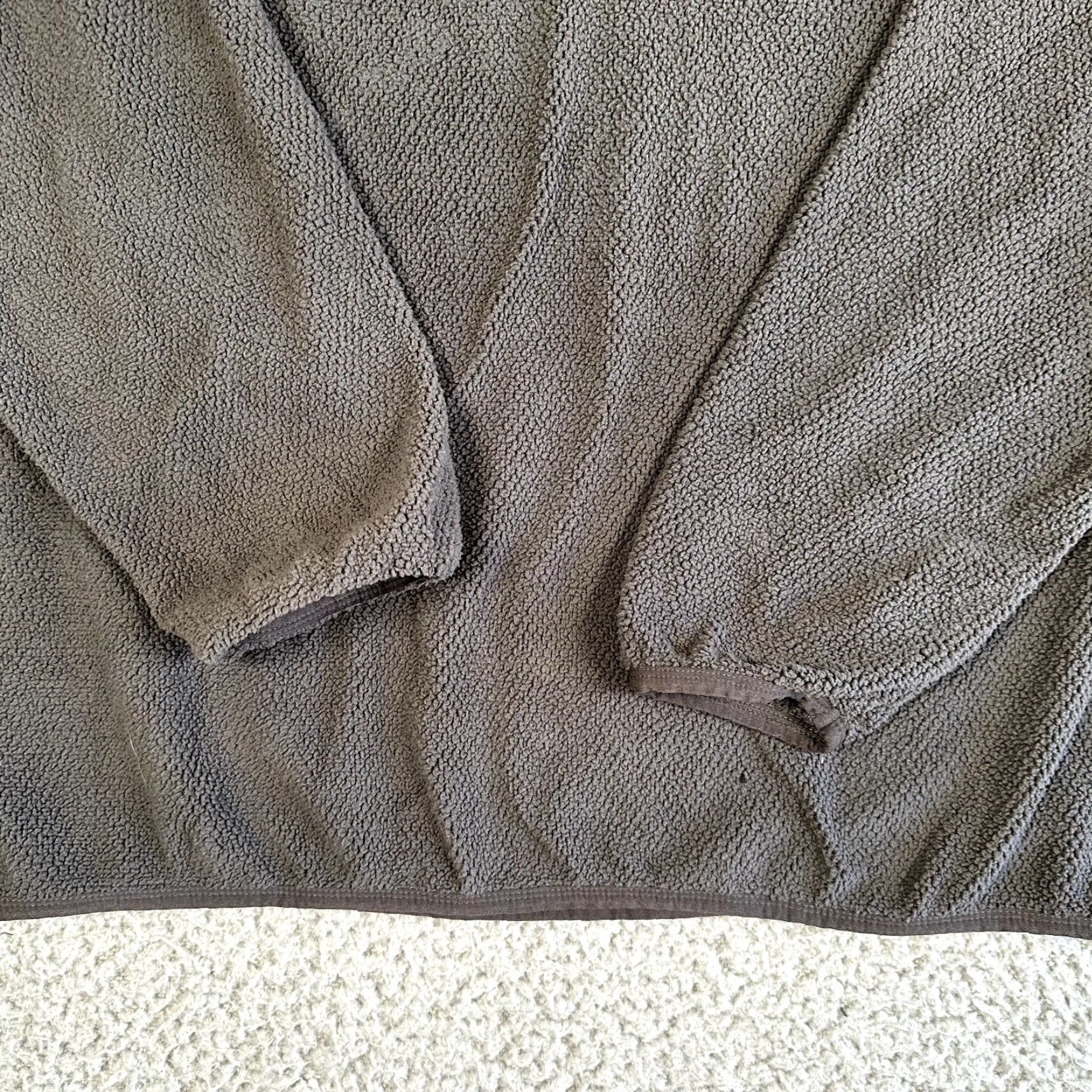 Vintage DRI DUCK Jacket Men XL Gray Sherpa Fleece Pullover Lightweight Snap Button Size US XL / EU 56 / 4 - 3 Thumbnail