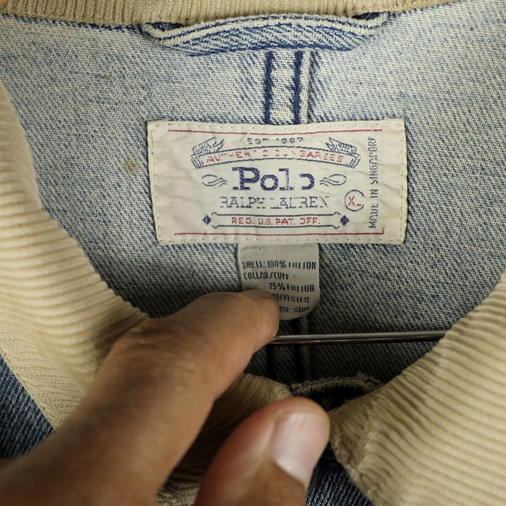 Polo Ralph Lauren VINTAGE Polo Ralph Lauren Jacket Mens XL Denim Hunting Field Chore Coat Workwear Size US XL / EU 56 / 4 - 3 Thumbnail