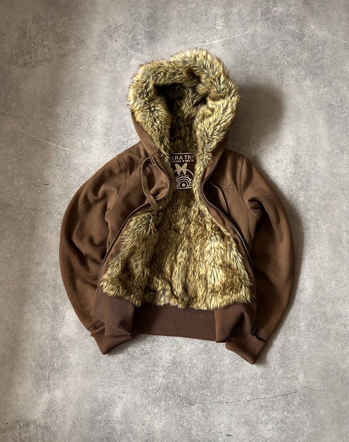 Zara Vintage Zara Brown If Six Was Nine fur hoodies y2k Size M / US 6-8 / IT 42-44 - 1 Thumbnail