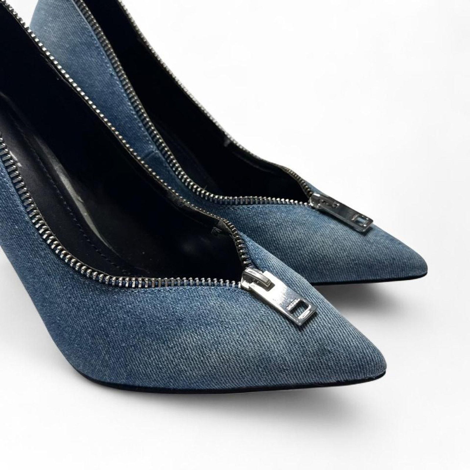 Diesel Diesel D Elisah Zip Blue Indigo Pumps Vintage size 8 3” heel Size US 8 / IT 38 - 8 Thumbnail