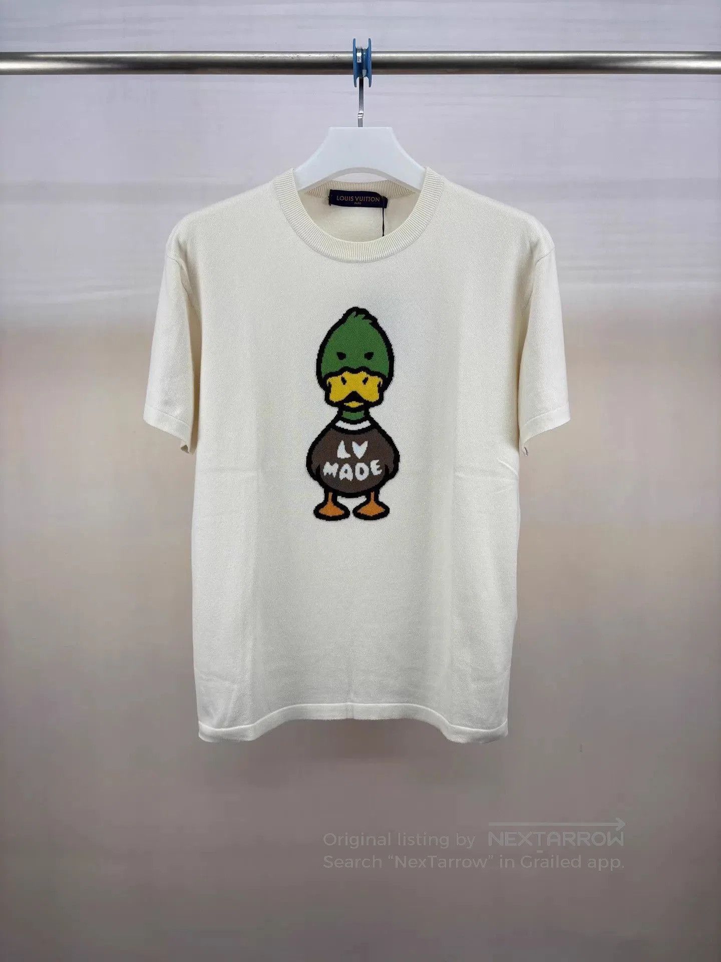 Louis Vuitton White Short Sleeve Shirt with Duck Graphic. Size US S / EU 44-46 / 1 - 1 Thumbnail