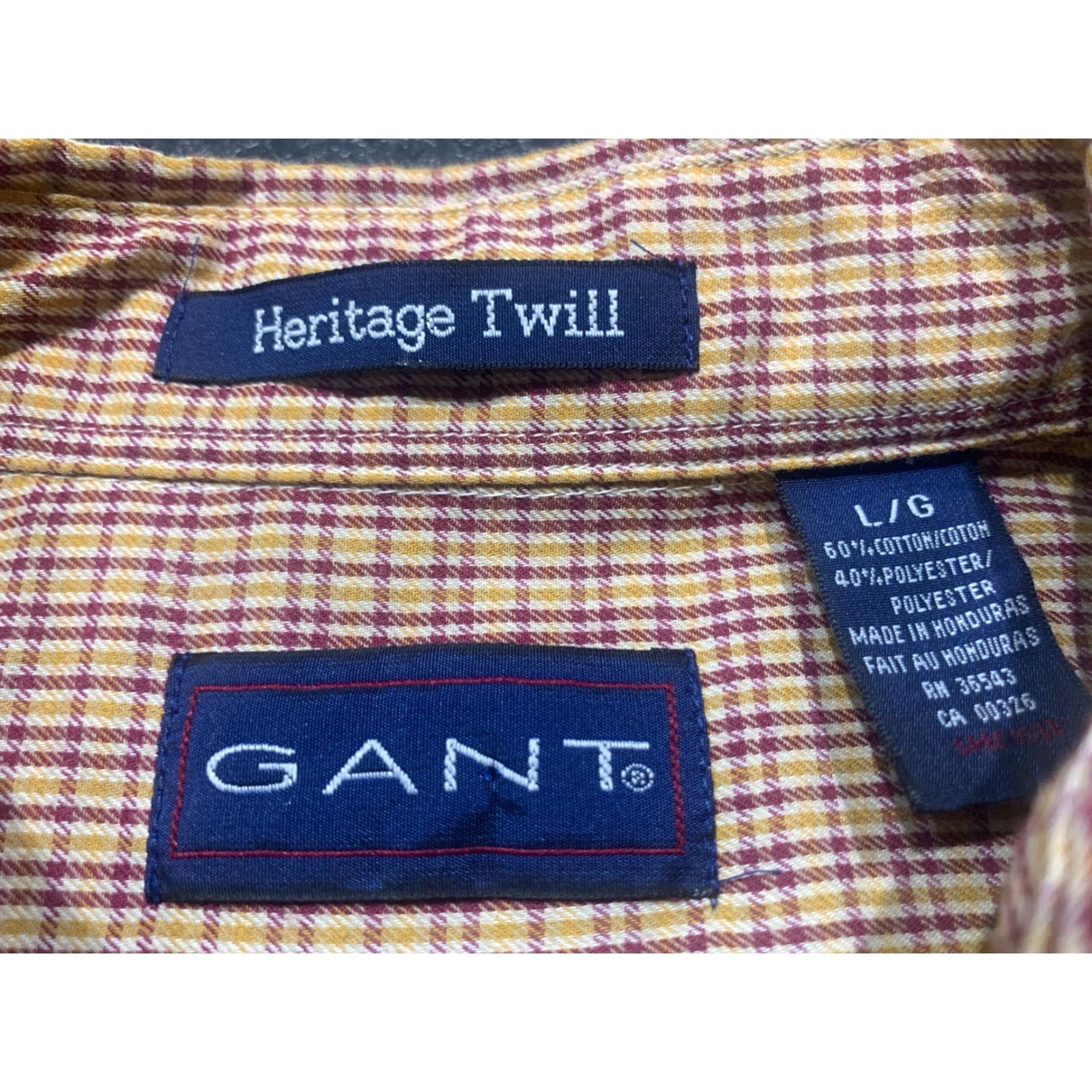 Gant VINTAGE GANT Brown Plaid Button-Up Shirt Men's Heritage Twill Size L Size US L / EU 52-54 / 3 - 6 Thumbnail