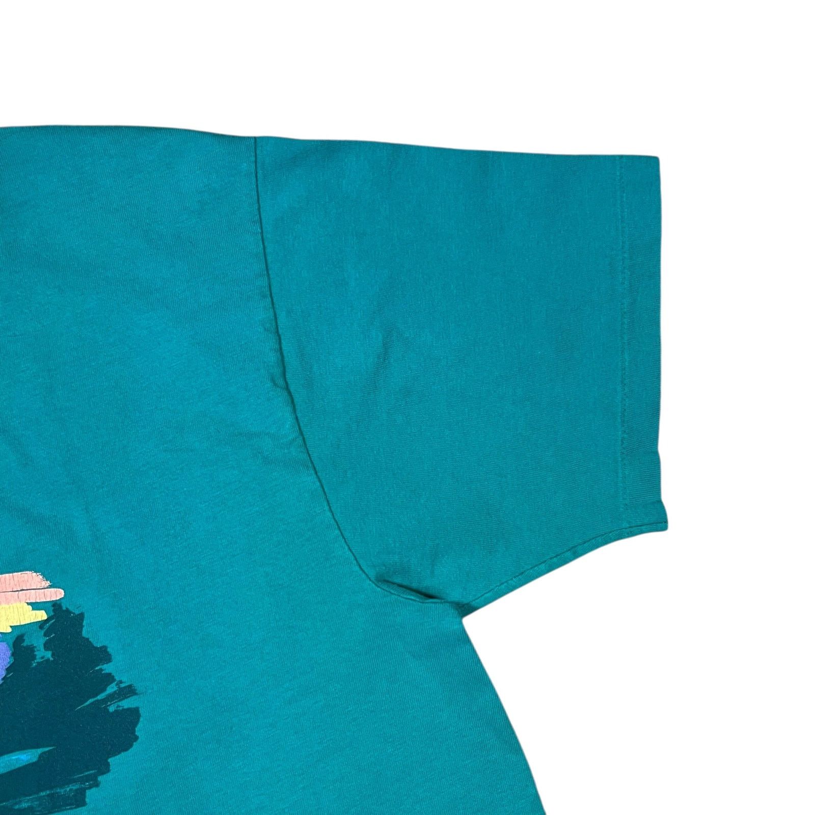 L.L. Bean × Vintage Vintage 90s L.L. Bean Hanes Mount Katahdin teal logo art tee Size US XL / EU 56 / 4 - 5 Thumbnail