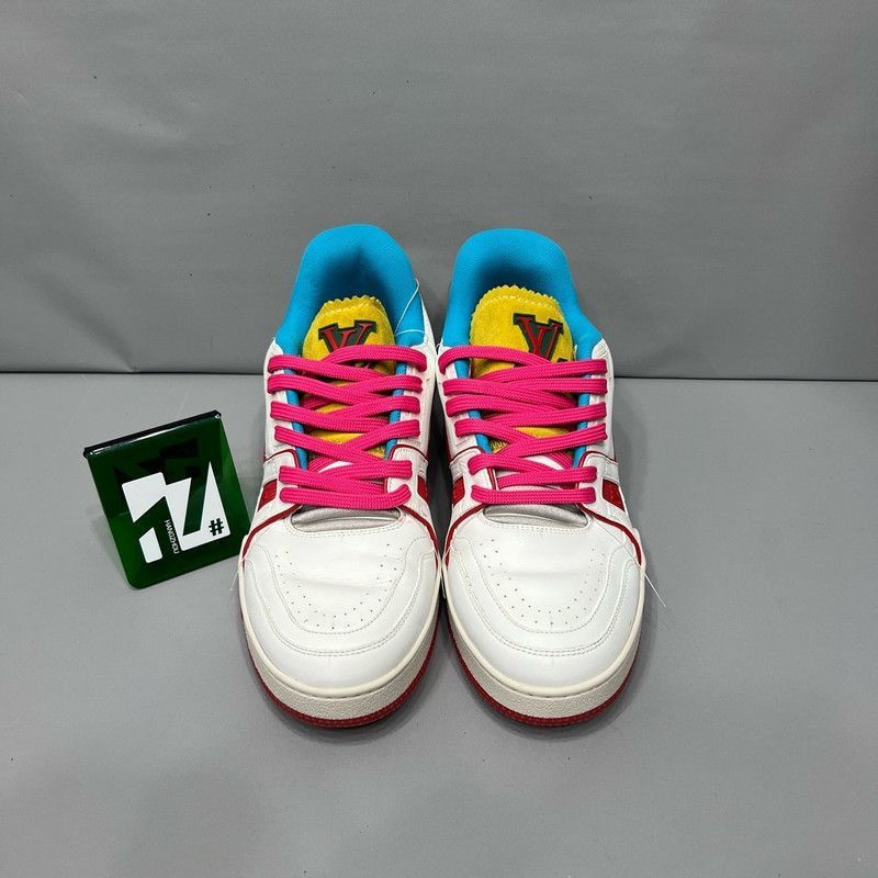Louis Vuitton Louis Vuitton Trainer Upcycling White Red Sneakers -2508 Size US 8 / EU 41 - 5 Thumbnail
