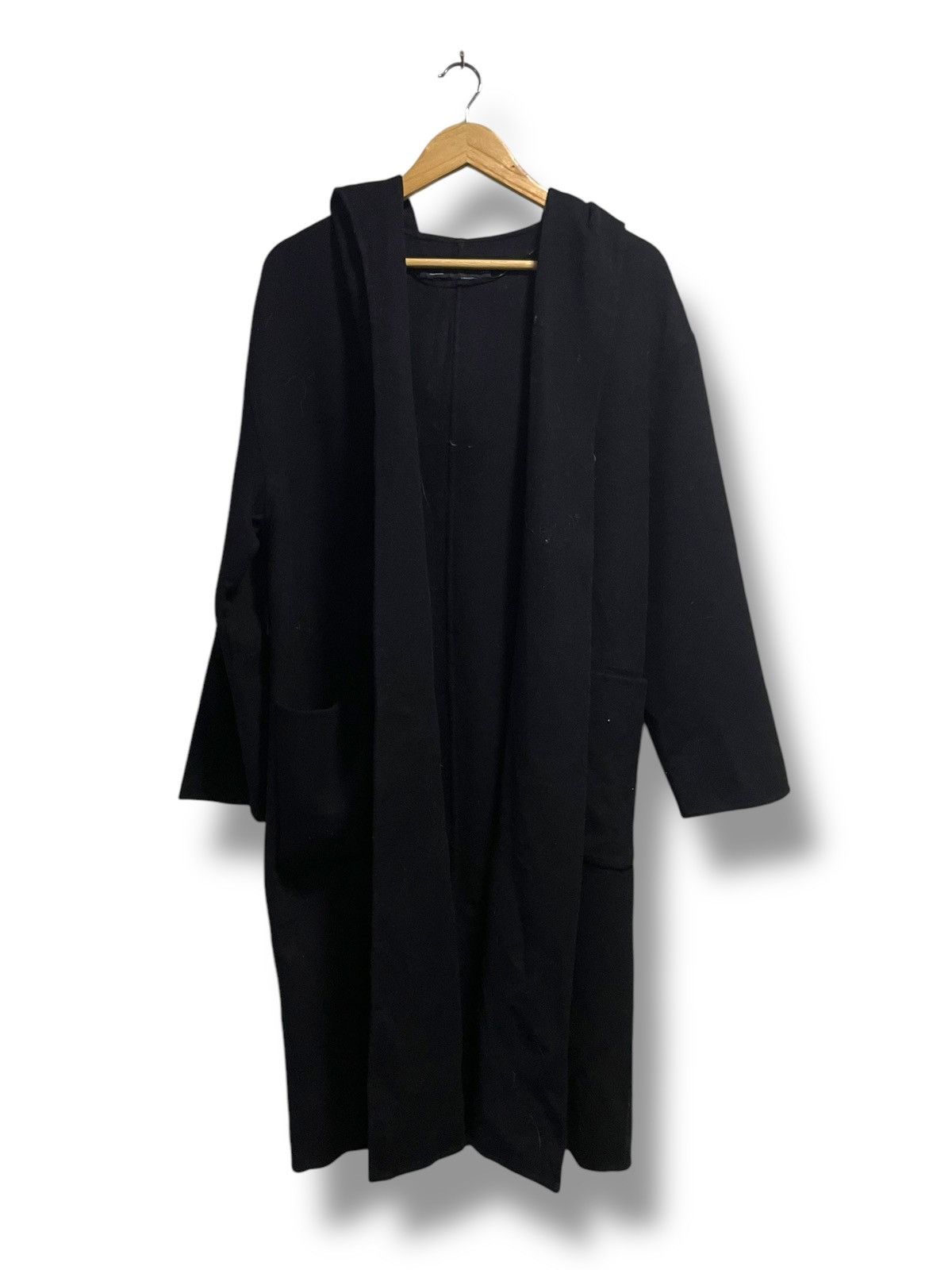 Designer × Vintage × Zara ZARA Basic Outerwear Wool Hooded Long Coat (106) Size XS / US 0-2 / IT 36-38 - 1 Thumbnail