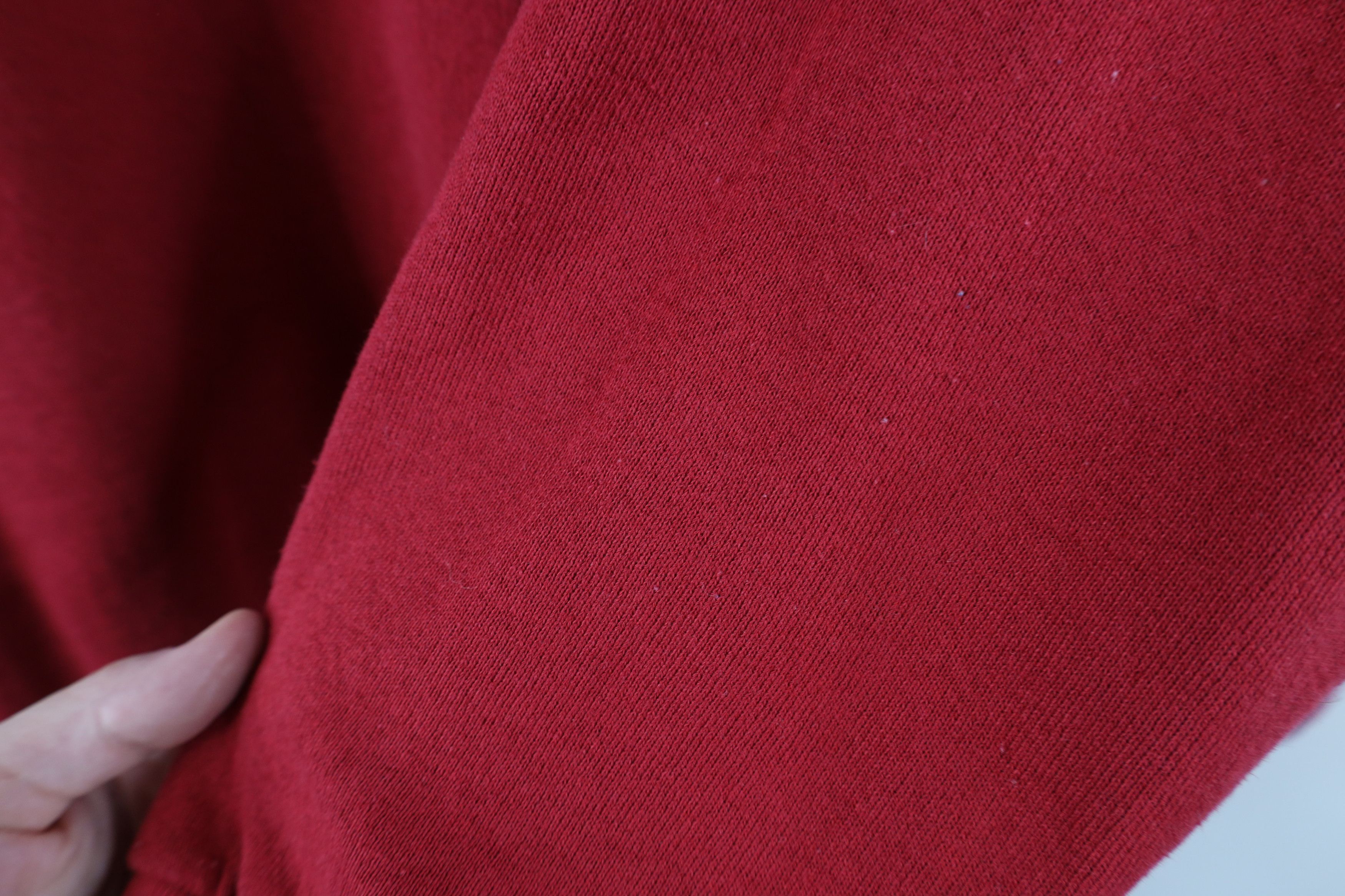 Vintage Vintage 90s Streetwear Blank Raglan Sweatshirt Red Size XL / US 12-14 / IT 48-50 - 9 Thumbnail