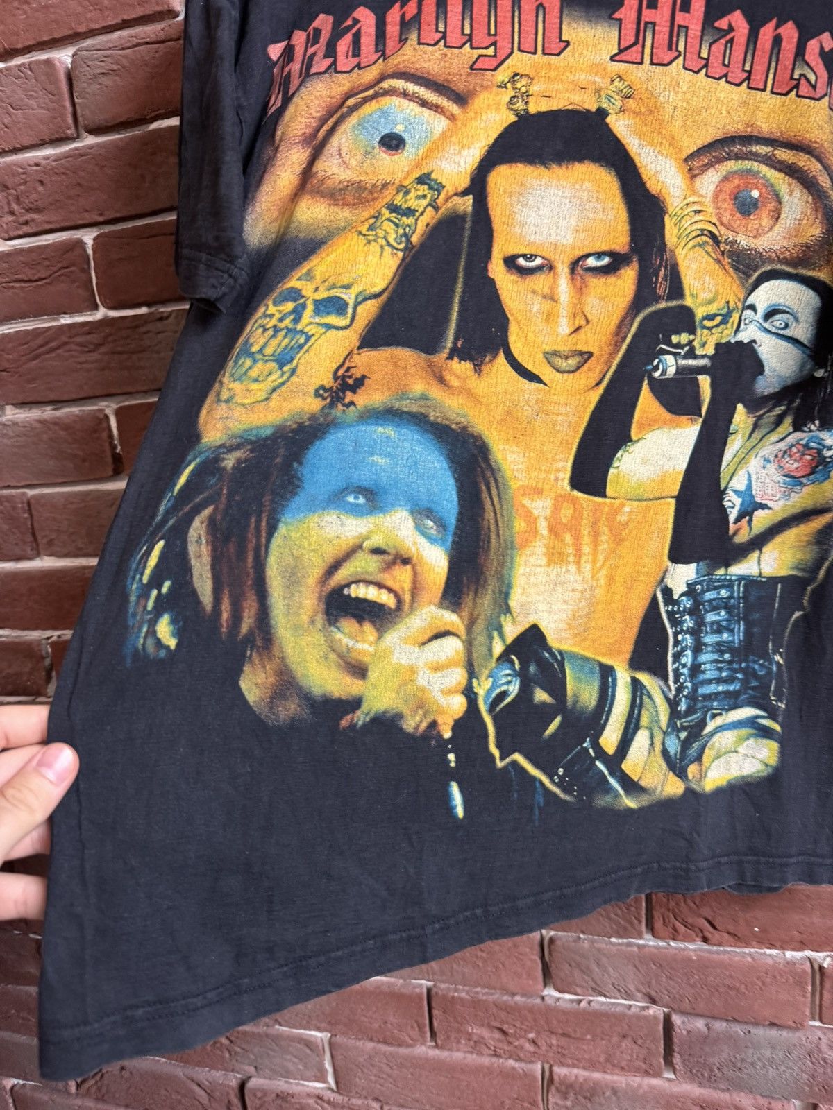 Band Tees Rare Vintage 90s Marilyn Manson Antichrist Metal Band Tee Size US L / EU 52-54 / 3 - 3 Thumbnail