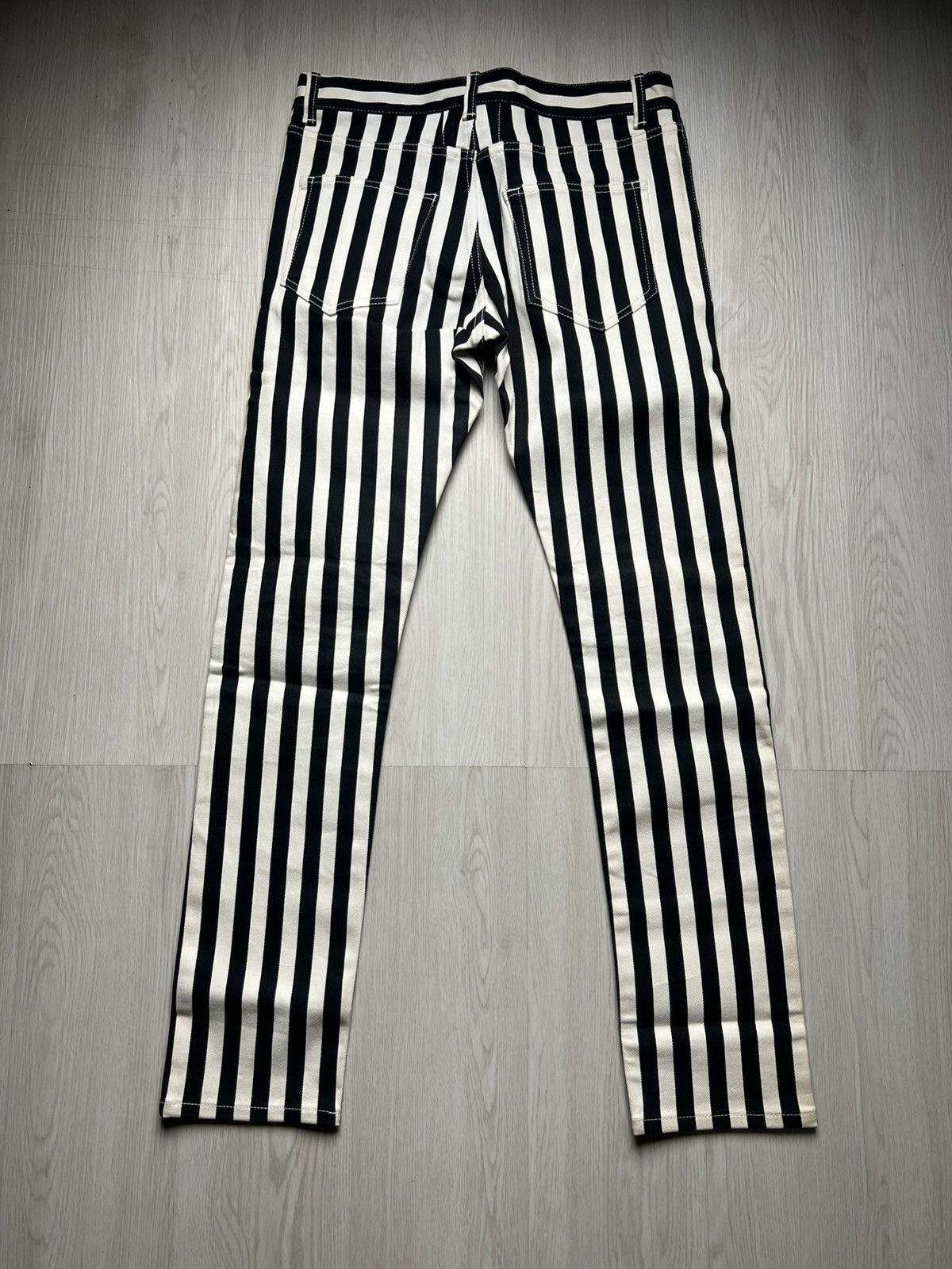 Hedi Slimane × Saint Laurent Paris SS13 Saint Laurent Hedi Slimane Striped Jeans Size US 29 - 2 Thumbnail