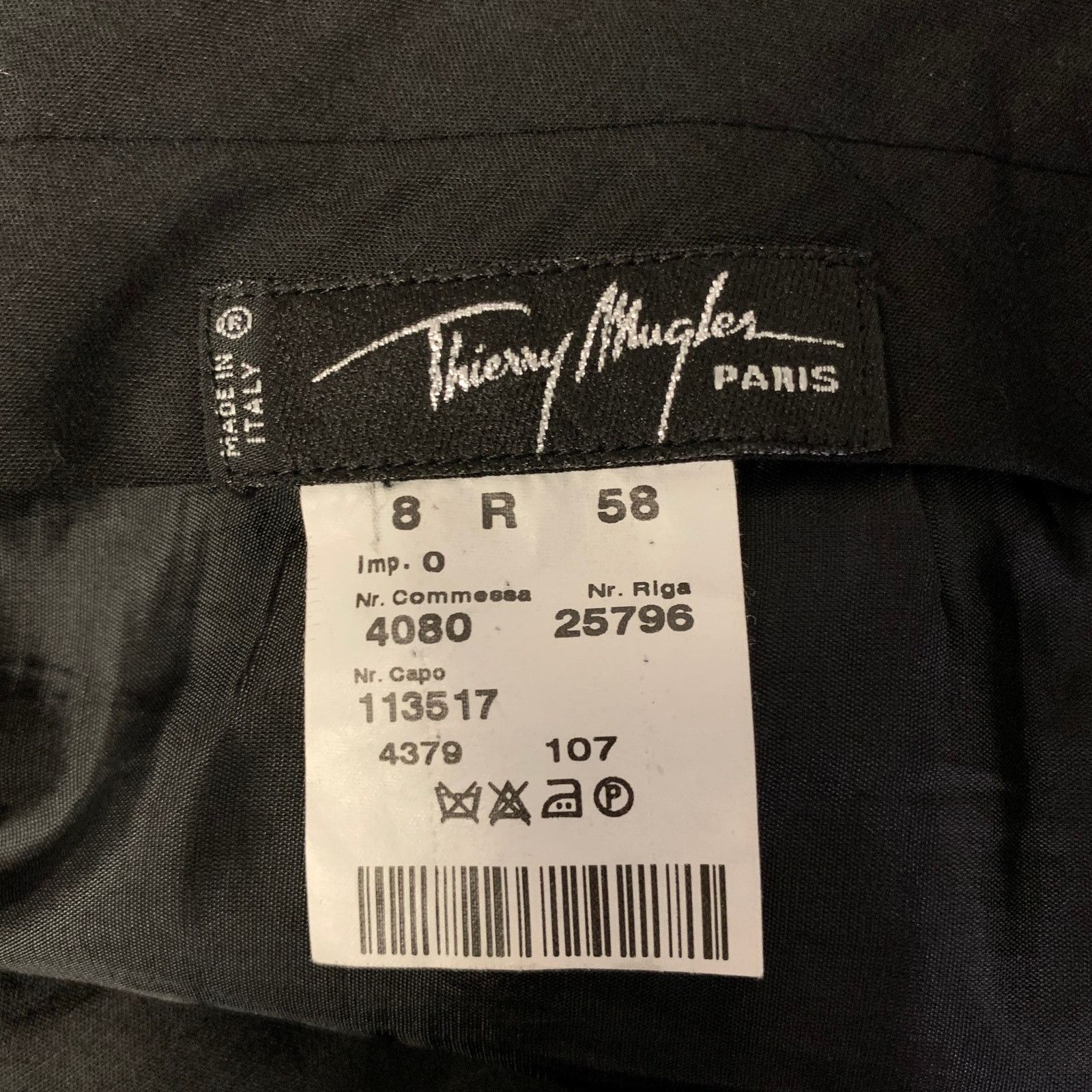 Thierry Mugler THIERRY MUGLER Size 36 Black Wool Relaxed Dress Pants Size US 36 / EU 52 - 4 Thumbnail
