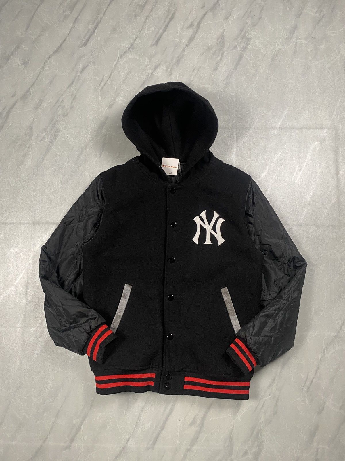 Majestic Vintage y2k Majestic New York Wool Varsity Bomber Jacket Size US M / EU 48-50 / 2 - 2 Thumbnail