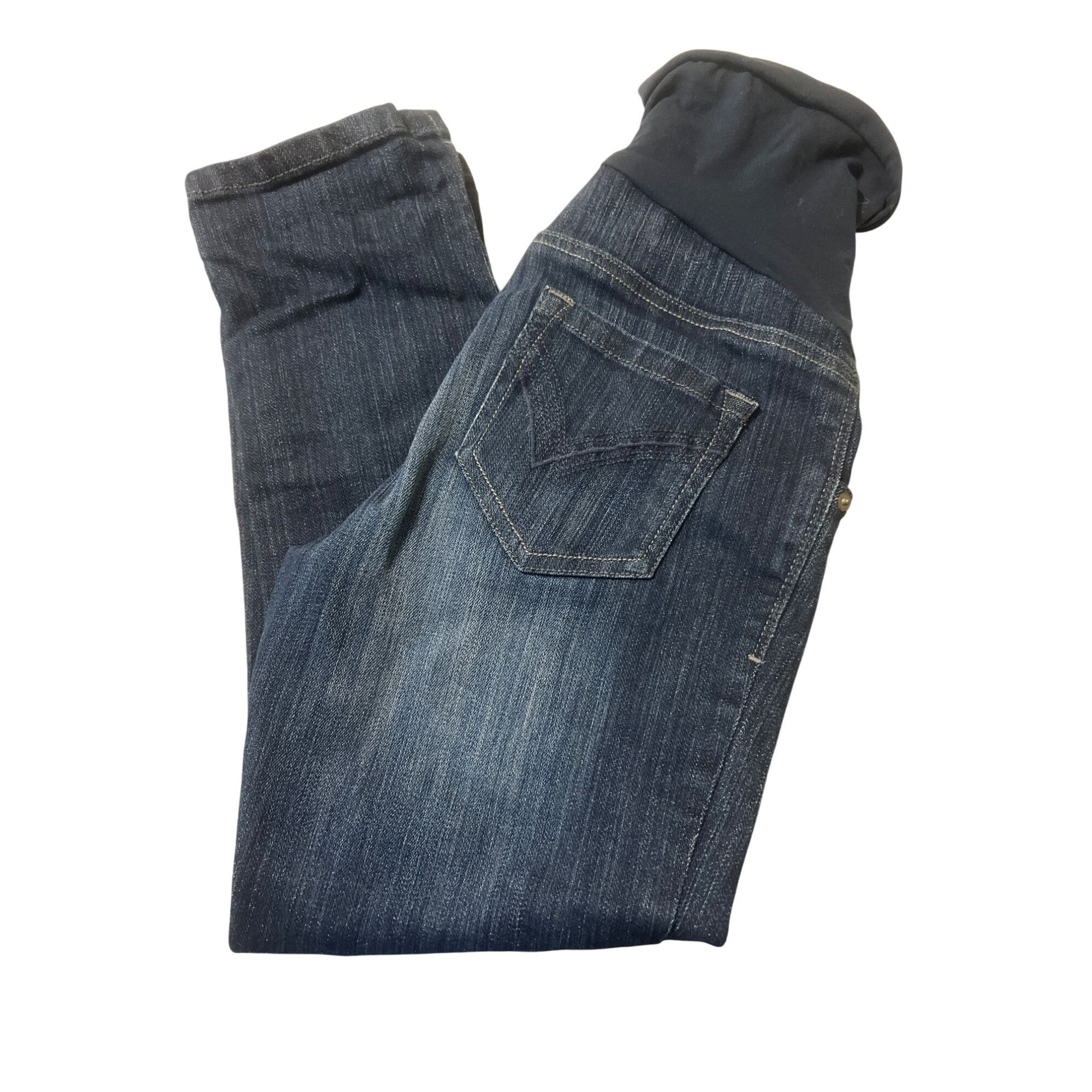 Other Oh Baby By Motherhood Maternity Jeans Dark Wash Denim Stretc Size 32" / US 10 / IT 46 - 3 Thumbnail