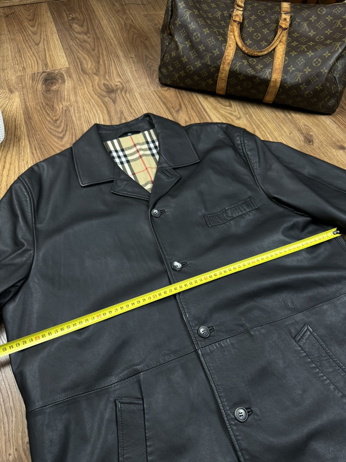 Burberry Vintage leather jacket Burberry original luxury casual item Size US XL / EU 56 / 4 - 5 Thumbnail