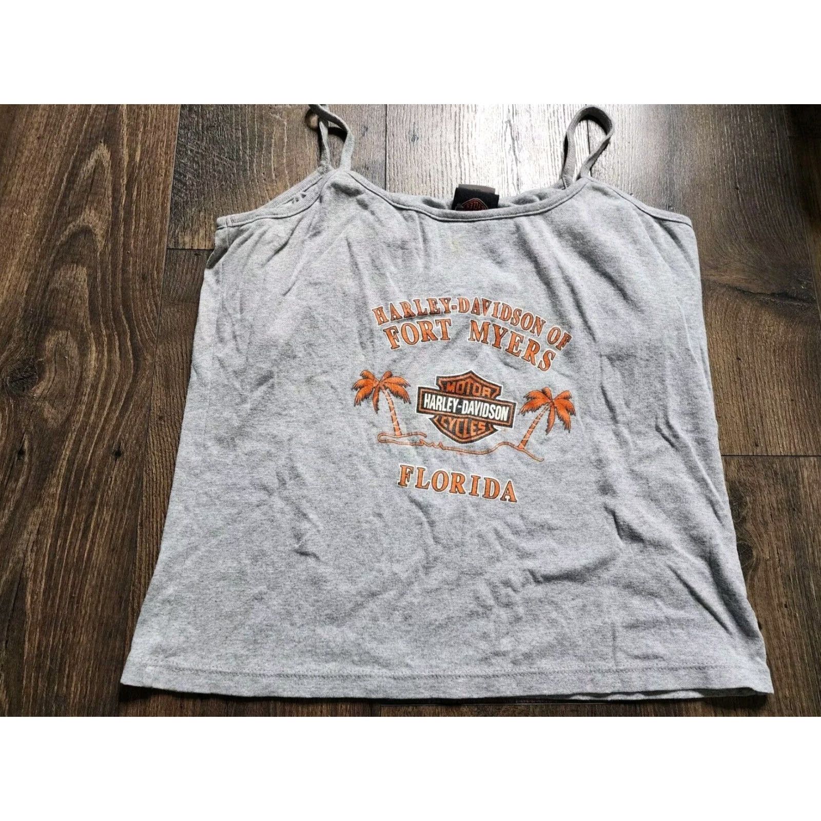 Harley Davidson VINTAGE Harley Davidson Gray Graphic T-Shirt Top Womens XL 90s Retro Size XL / US 12-14 / IT 48-50 - 2 Thumbnail
