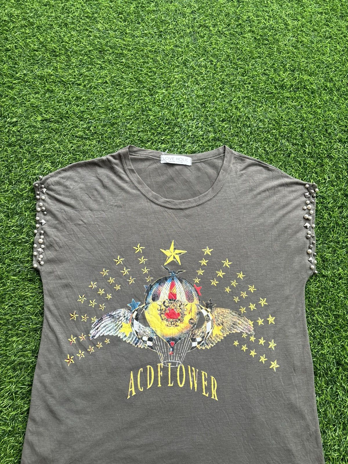 Hysteric Glamour Y2k Acdflower Studded Ifsix Punk Style Tshirt Size US L / EU 52-54 / 3 - 2 Thumbnail