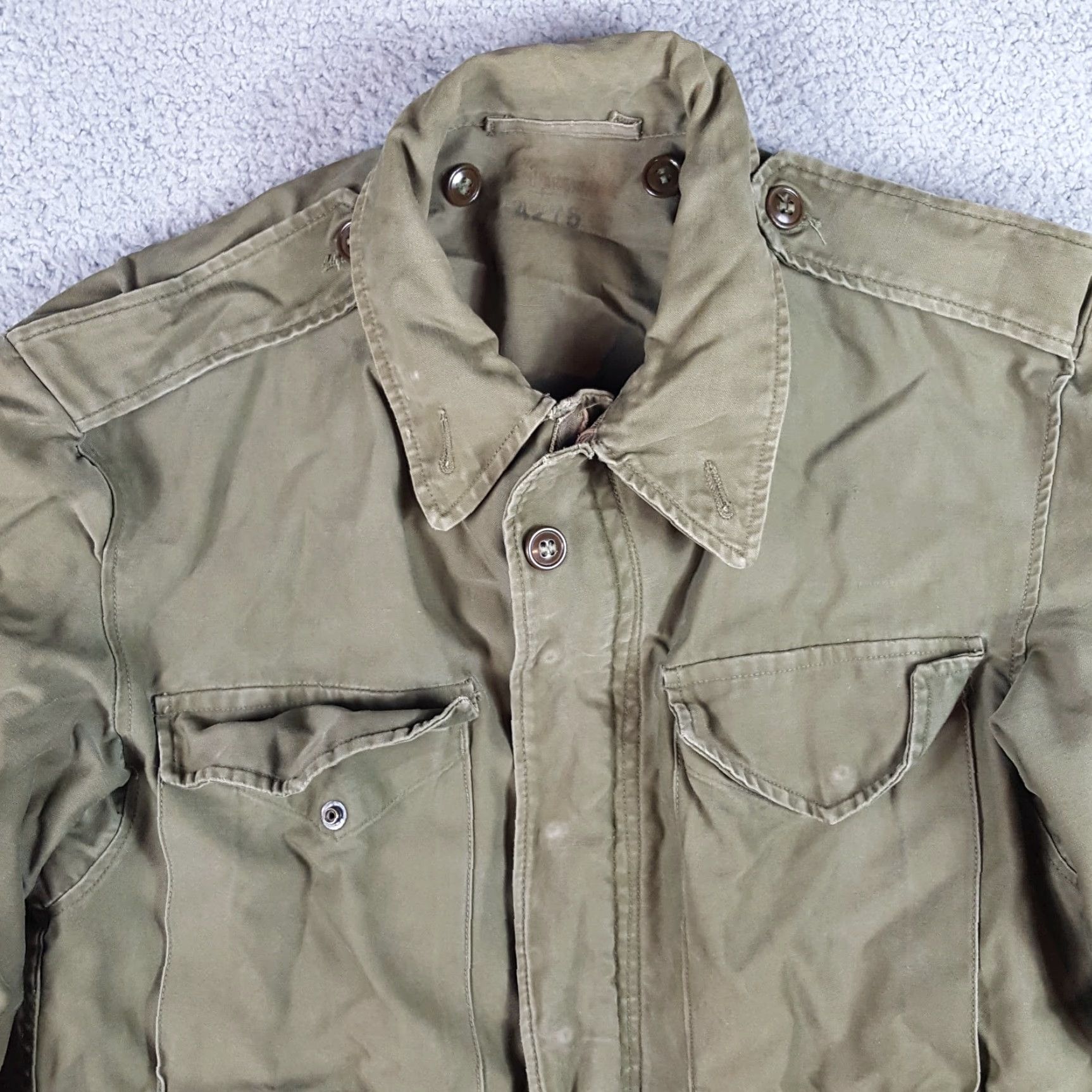 Vintage VINTAGE US Army M-1951 Field Jacket Military Vietnam Men's Small Green BDU Coat 90s Military Retro Size US S / EU 44-46 / 1 - 2 Thumbnail