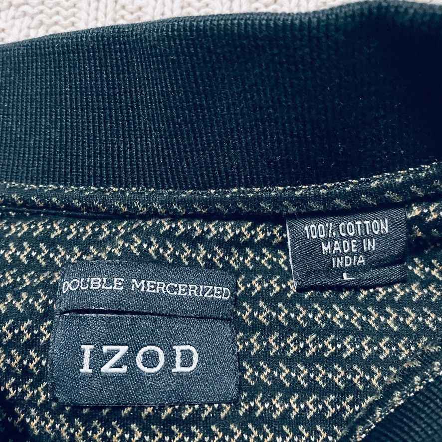 Izod Izod black textured polo Size US L / EU 52-54 / 3 - 4 Thumbnail