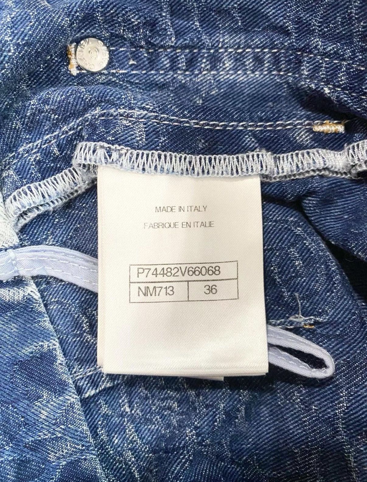 Chanel Chanel 23P Camellia & Logo Print Straight Jeans J33 Size 25" / US 0 / IT 36 - 6 Thumbnail