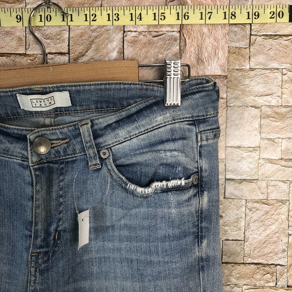 LOWRYS FARM Lowrys Farm sashiko patchwork Blue Denim Pants #A75 Size US 30 / EU 46 - 9 Thumbnail