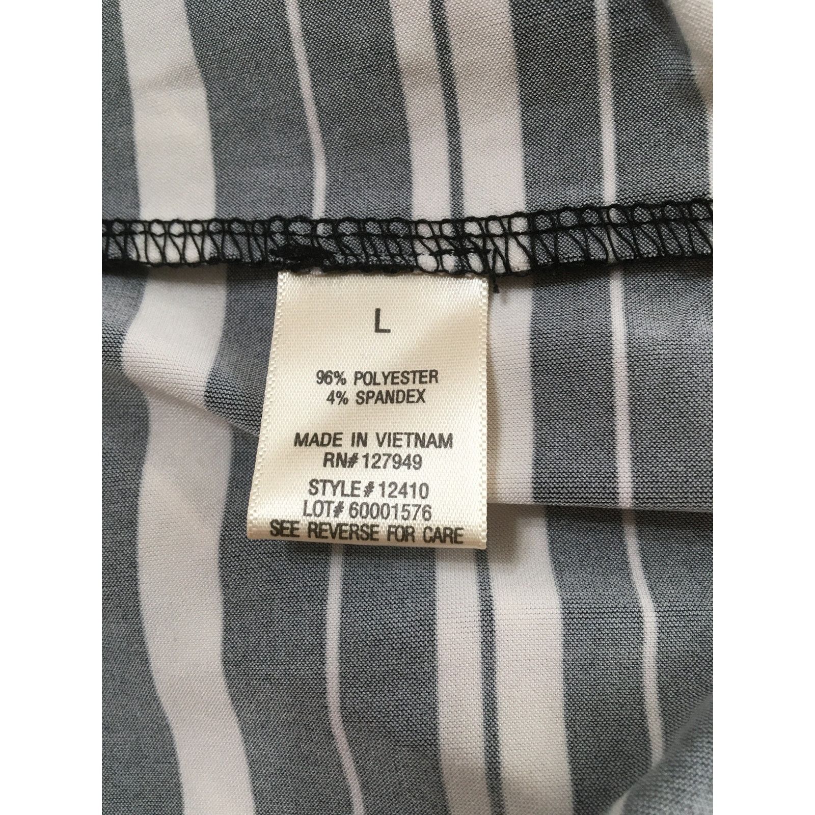 Other Emma & Michelle Large Black & White Striped V-neck Dress Size L / US 10 / IT 46 - 5 Thumbnail