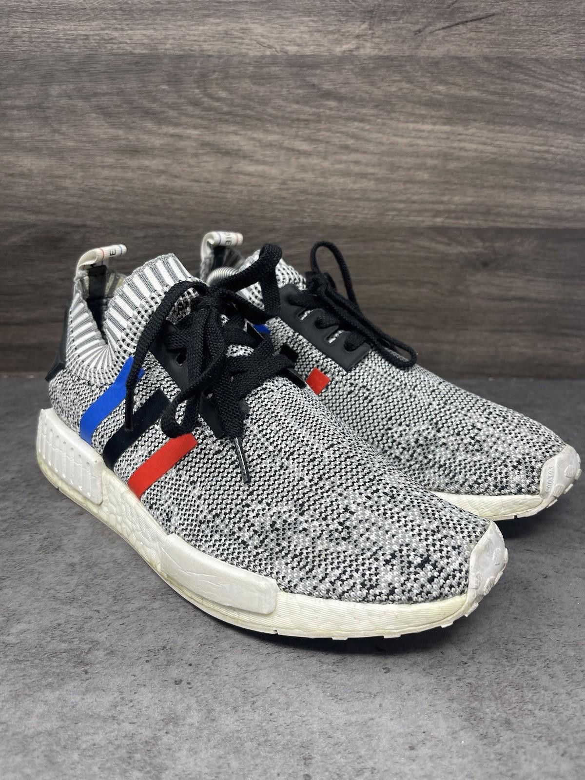 Adidas NMD Primeknit Tri Color Sneakers Mens Size 8 White