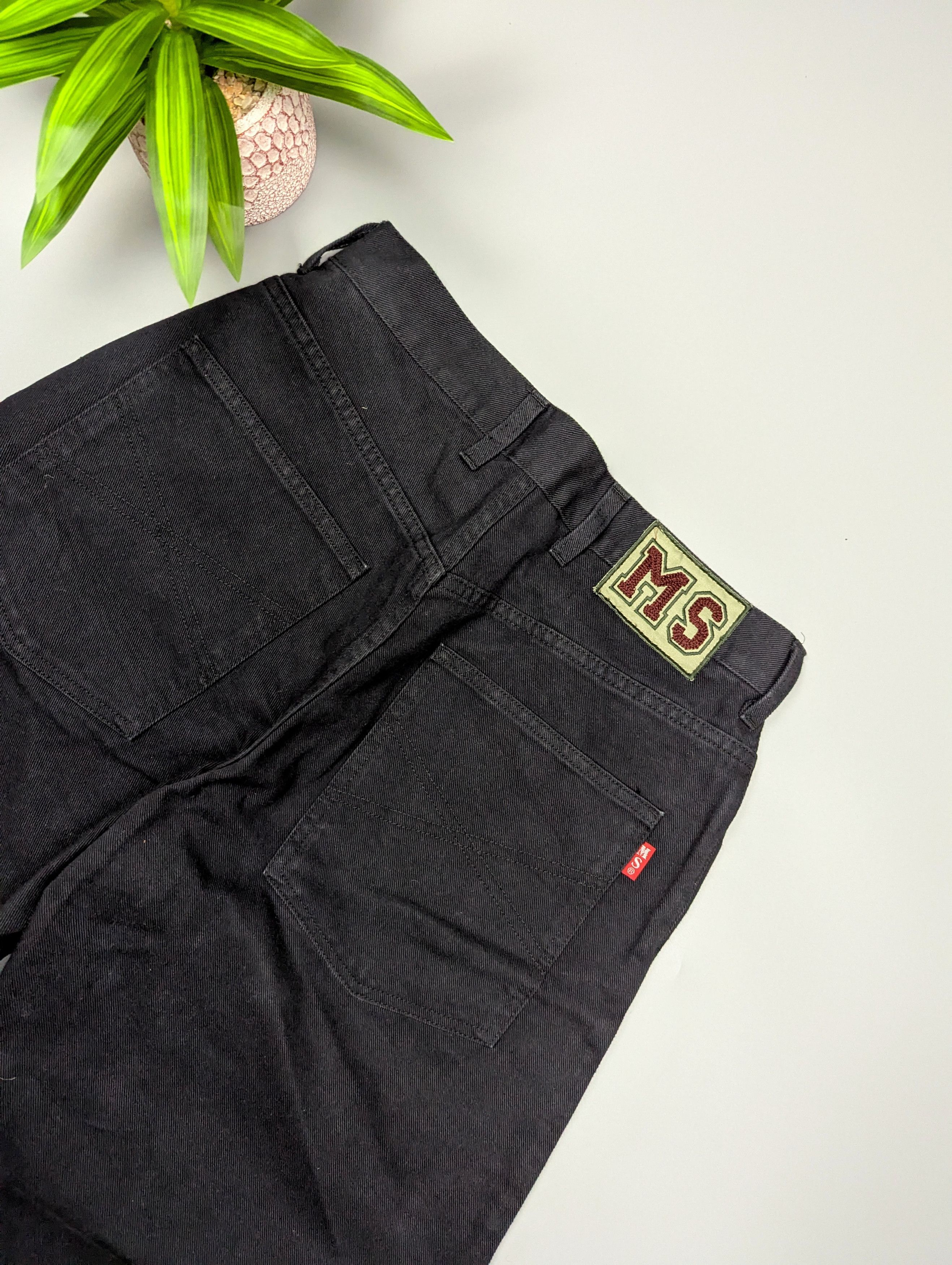 Hysteric Glamour Y2K Italian Skater Baggy Black Denim Shorts Grunge VTG Sk8 Size US 29 - 12 Thumbnail