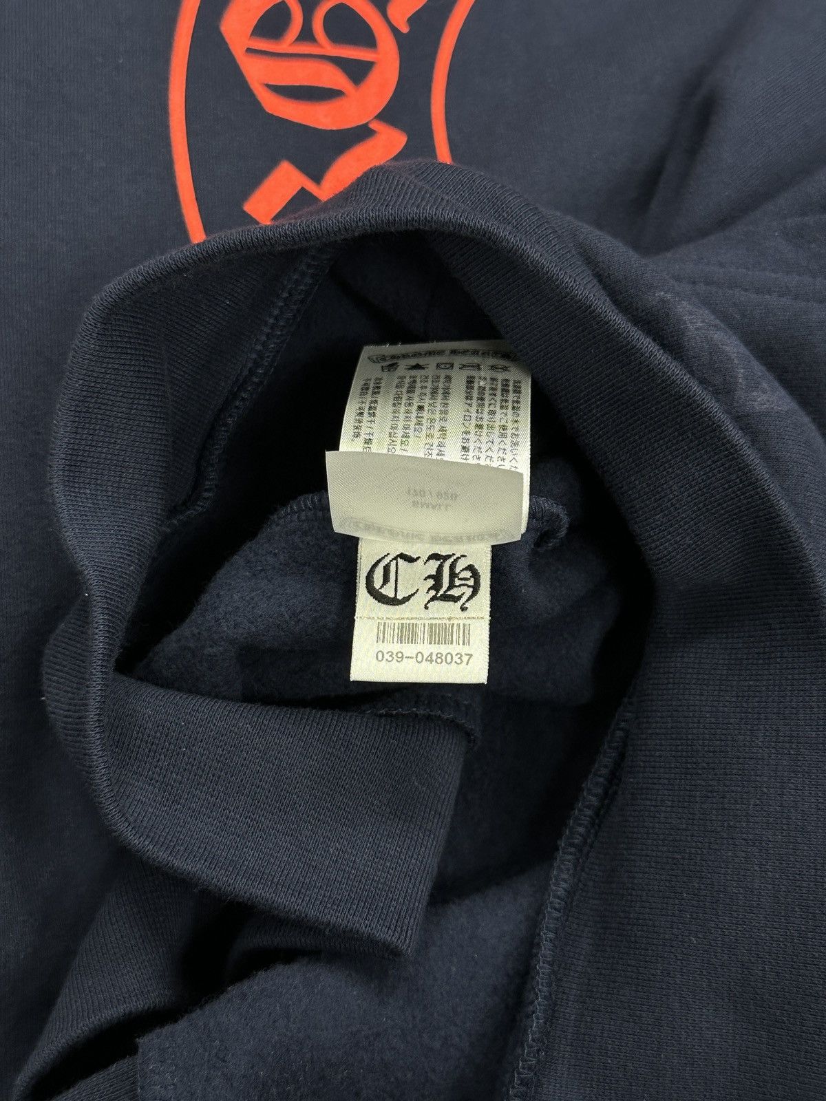 Chrome Hearts Exclusive Horseshoe Hoodie Navy Red Small