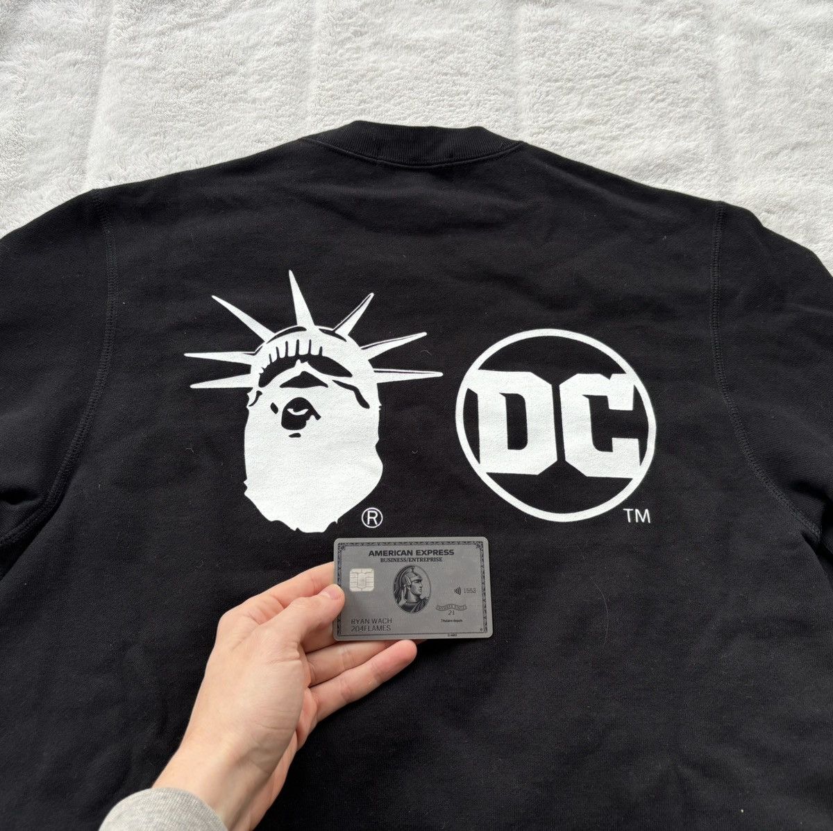 Bape Bape x DC Superman Black Crewneck Size US XL / EU 56 / 4 - 2 Thumbnail