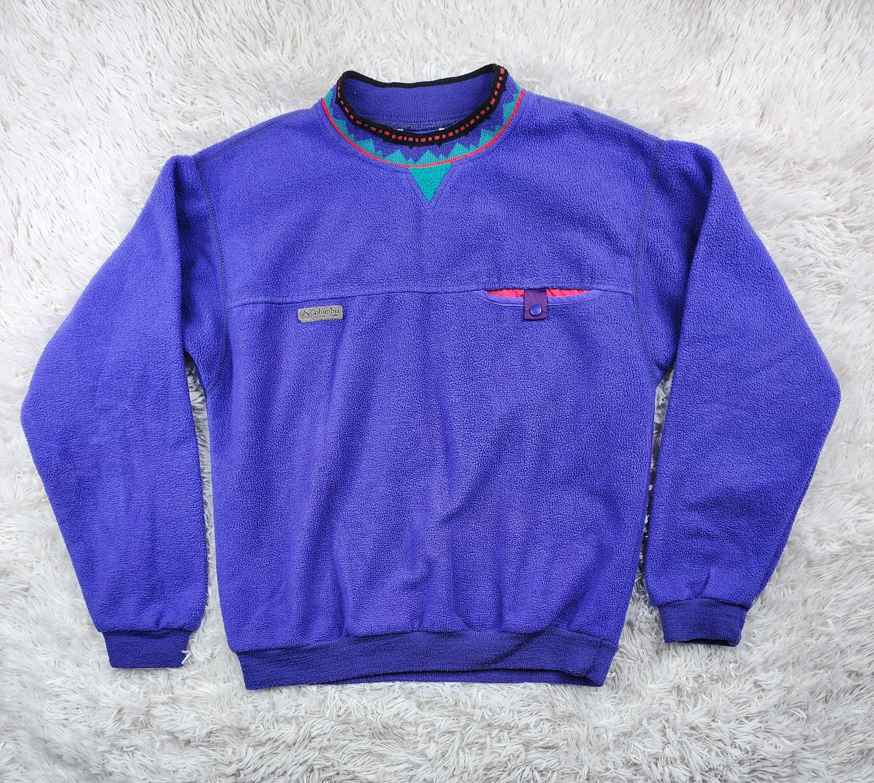 Columbia Vintage Columbia purple crewneck sweater Size US S / EU 44-46 / 1 - 1 Thumbnail