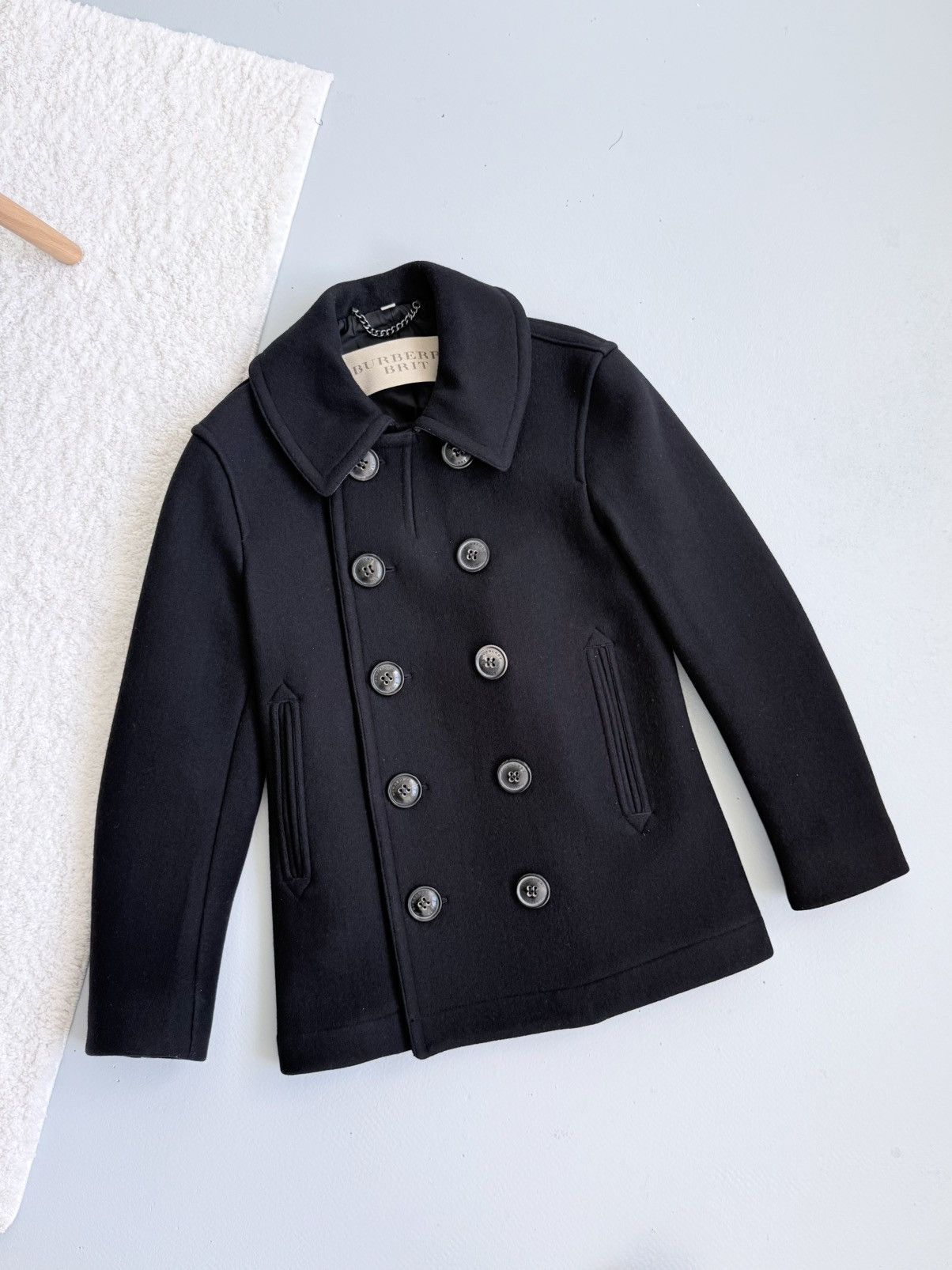 Burberry Burberry Brit Eckford Wool Double Breasted Peacoat Size S Size US S / EU 44-46 / 1 - 3 Thumbnail