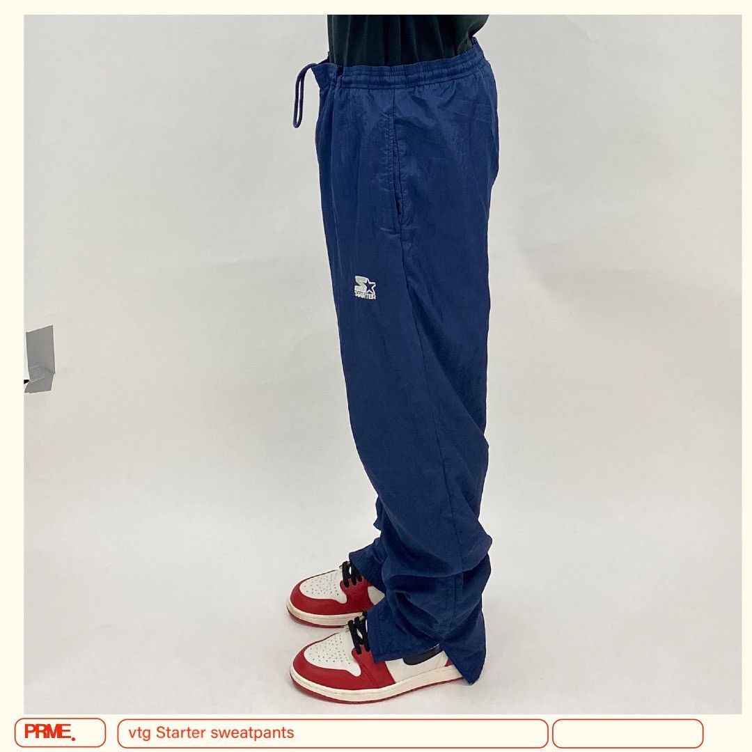 Starter × Vintage vintage 90s STARTER Spellout Logo Nylon Track sweatpants Size US 39 - 2 Thumbnail