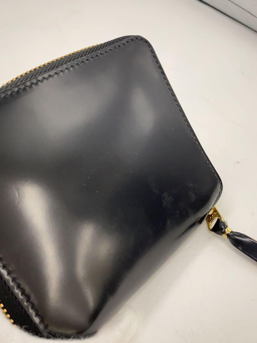 Wallet Engrave Logo Inside Round Zip Bi-fold Black