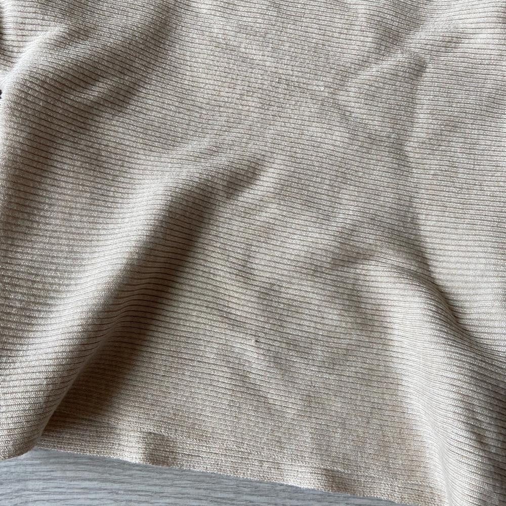 Designer Chic Cream Ribbed Crop Sweater Size S / US 4 / IT 40 - 4 Thumbnail