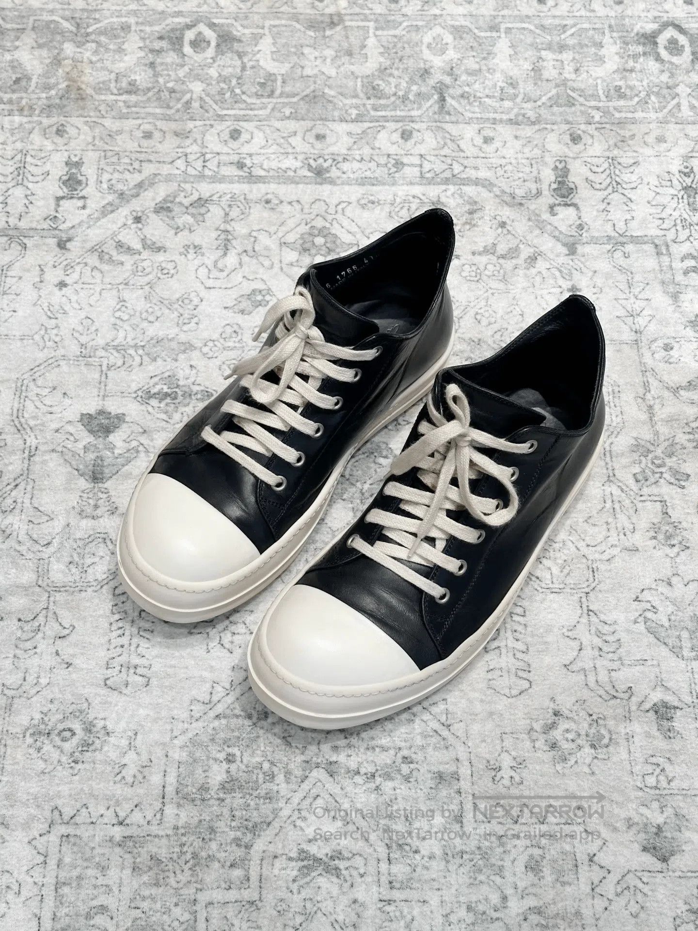 Rick Owens Rick Owens Main Line Leather Low-Top. Size US 8.5 / EU 41-42 - 3 Thumbnail