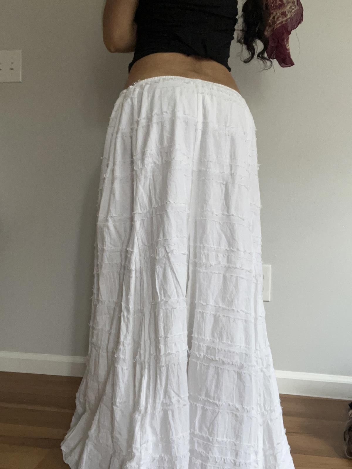Other Women’s low rise white cotton skirt Size 40" / US 18 - 6 Thumbnail