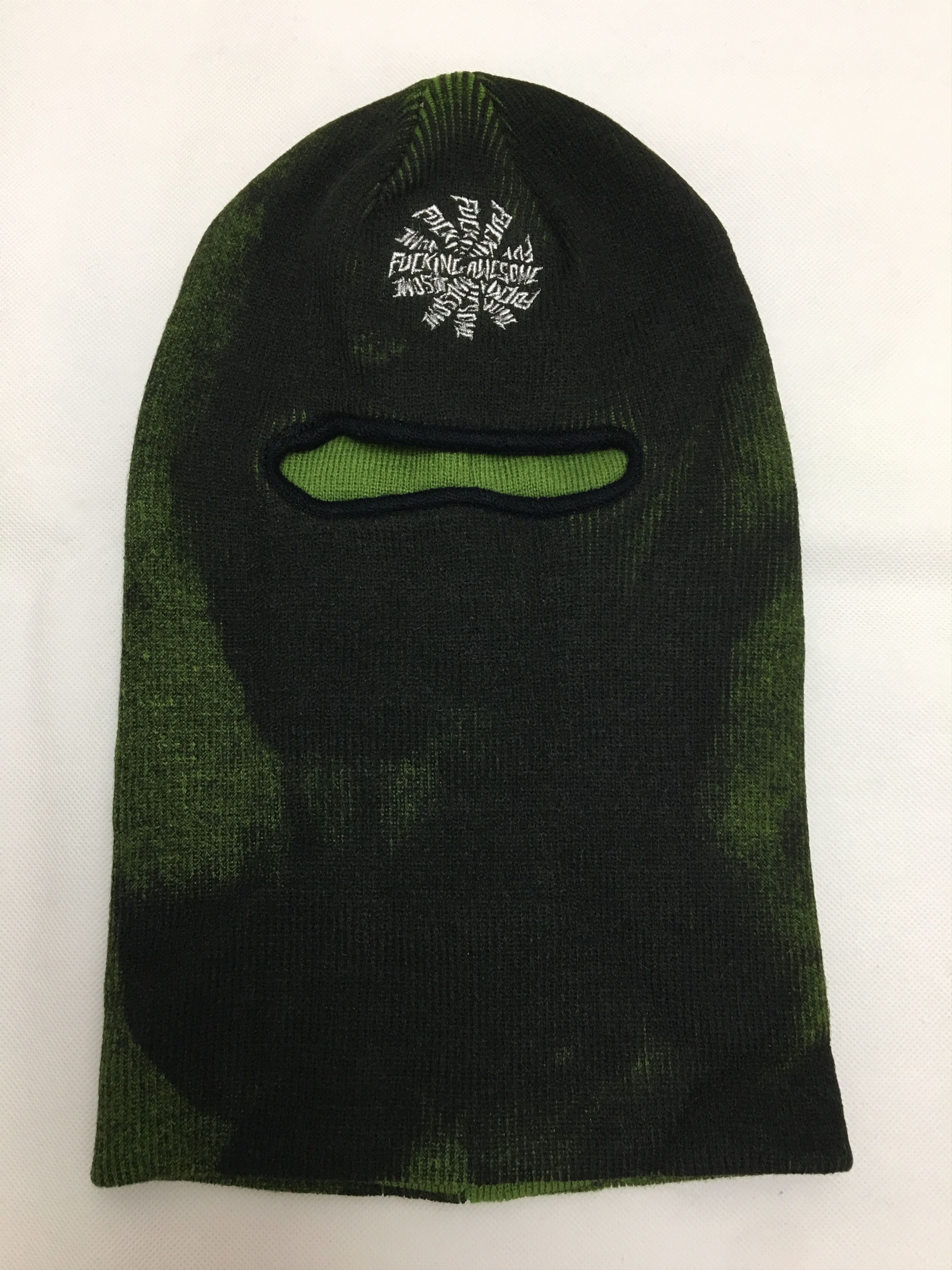 Fucking Awesome Fucking Awesome Spiral Embroidered Logo Balaclava Green Size ONE SIZE - 1 Thumbnail