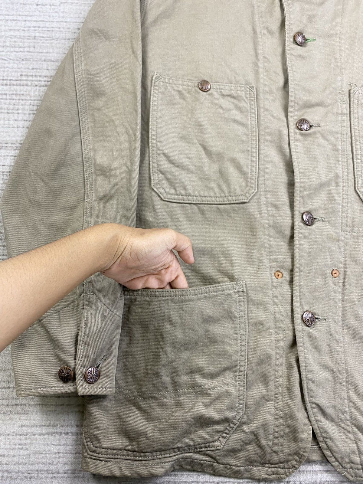 Blue Blue Japan × HOLLYWOOD RANCH MARKET × Vintage Vintage Blue Blue Japan X H.R Market Work Wear Jacket Size US M / EU 48-50 / 2 - 7 Thumbnail