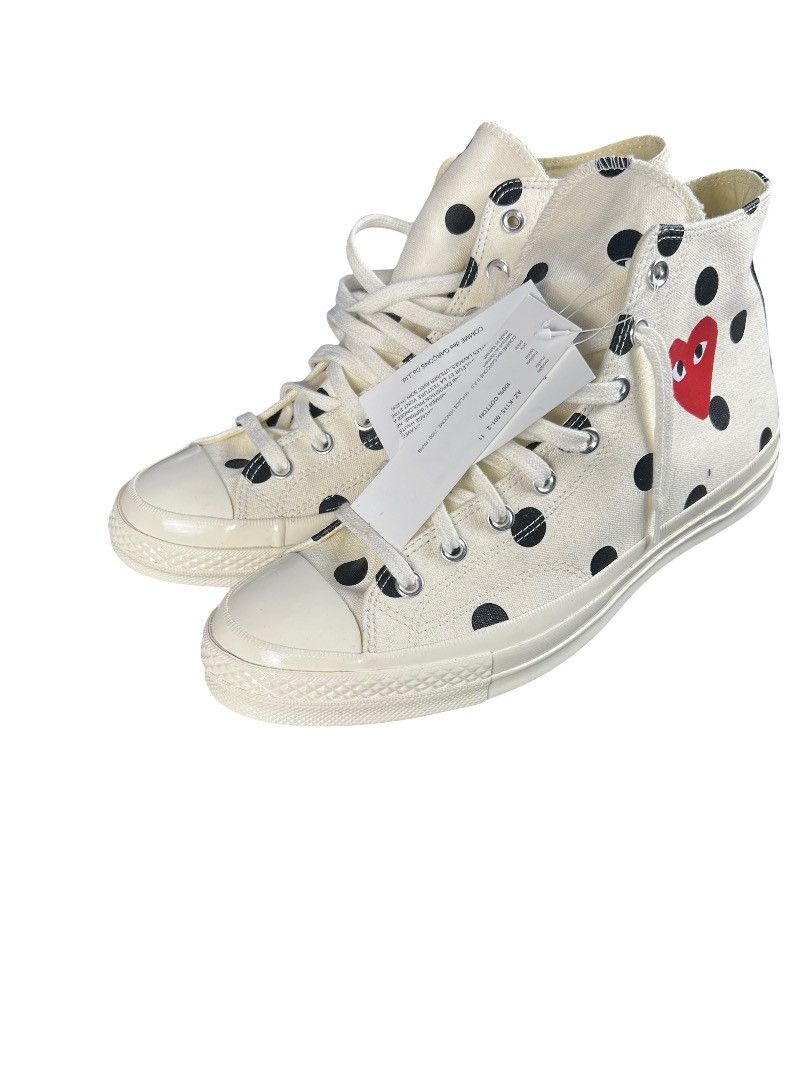 Comme des Garcons PLAY × Converse CDG PLAY x Converse Polka Dot Heart – Size 11 US – Rare BNWT Size US 11 / EU 44 - 10 Thumbnail