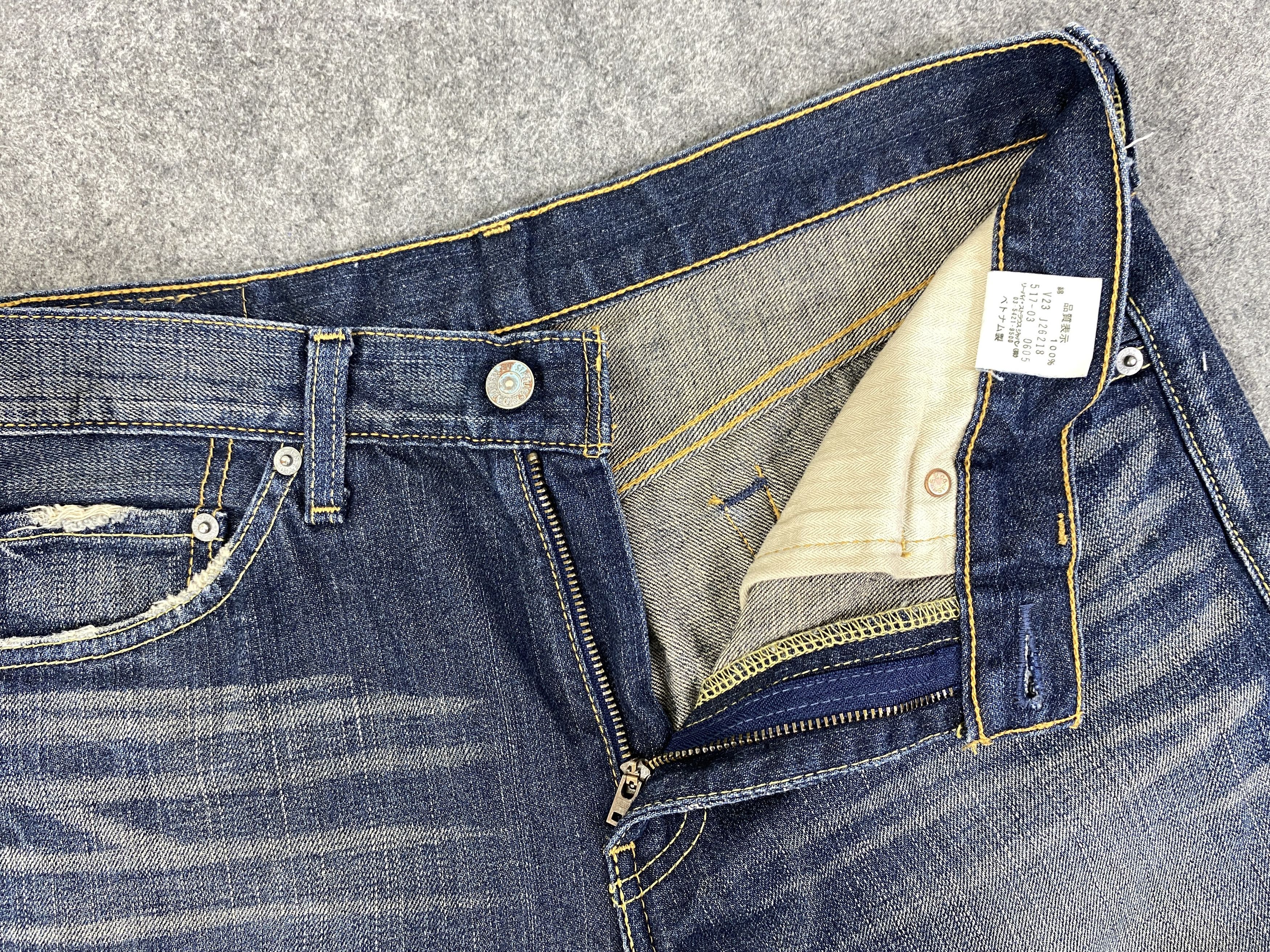 If Six Was Nine Faded Blue Vintage 517 Levis Flare Jeans 32x30 - JN3182 Size US 32 / EU 48 - 6 Thumbnail