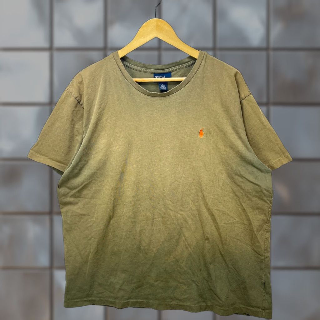 Ralph Lauren VINTAGE Polo Ralph Lauren T-Shirt OR Polo Ralph Lauren Shirt XL Green 90s Sun Faded Pony T Shirt Men Boys Womens Size US XL / EU 56 / 4 - 1 Thumbnail