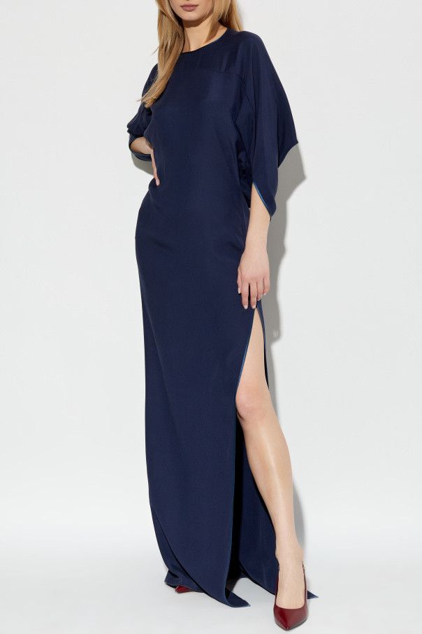 Gucci o1loc1c0226 814061 Silk Dress in Navy Blue Size S / US 4 / IT 40 - 2 Thumbnail