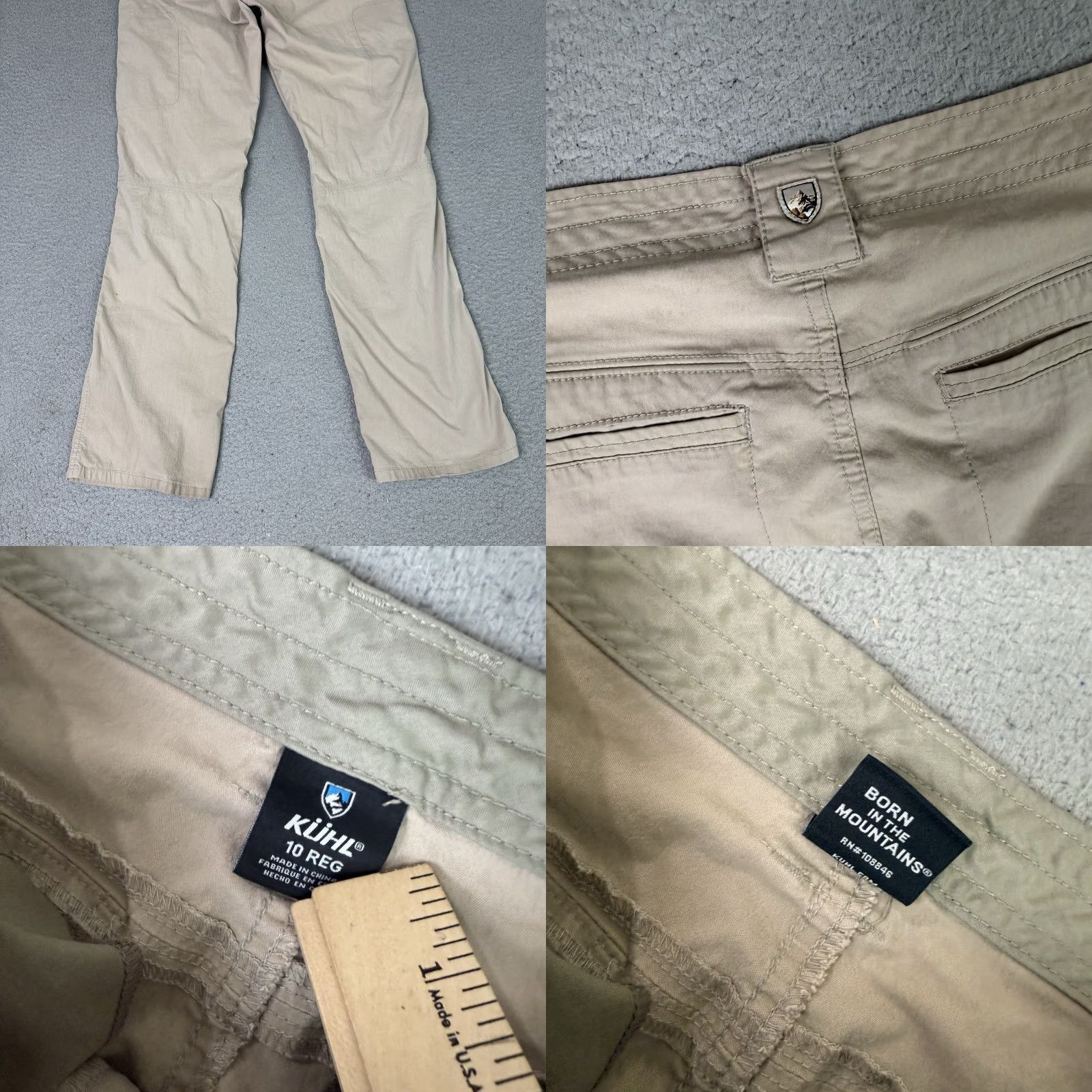 Vintage VINTAGE Kuhl Hiking Pants Womens 10 Reg Beige Lightweight Midrise Casual Outdoor Brown Size 32" / US 10 / IT 46 - 8 Thumbnail
