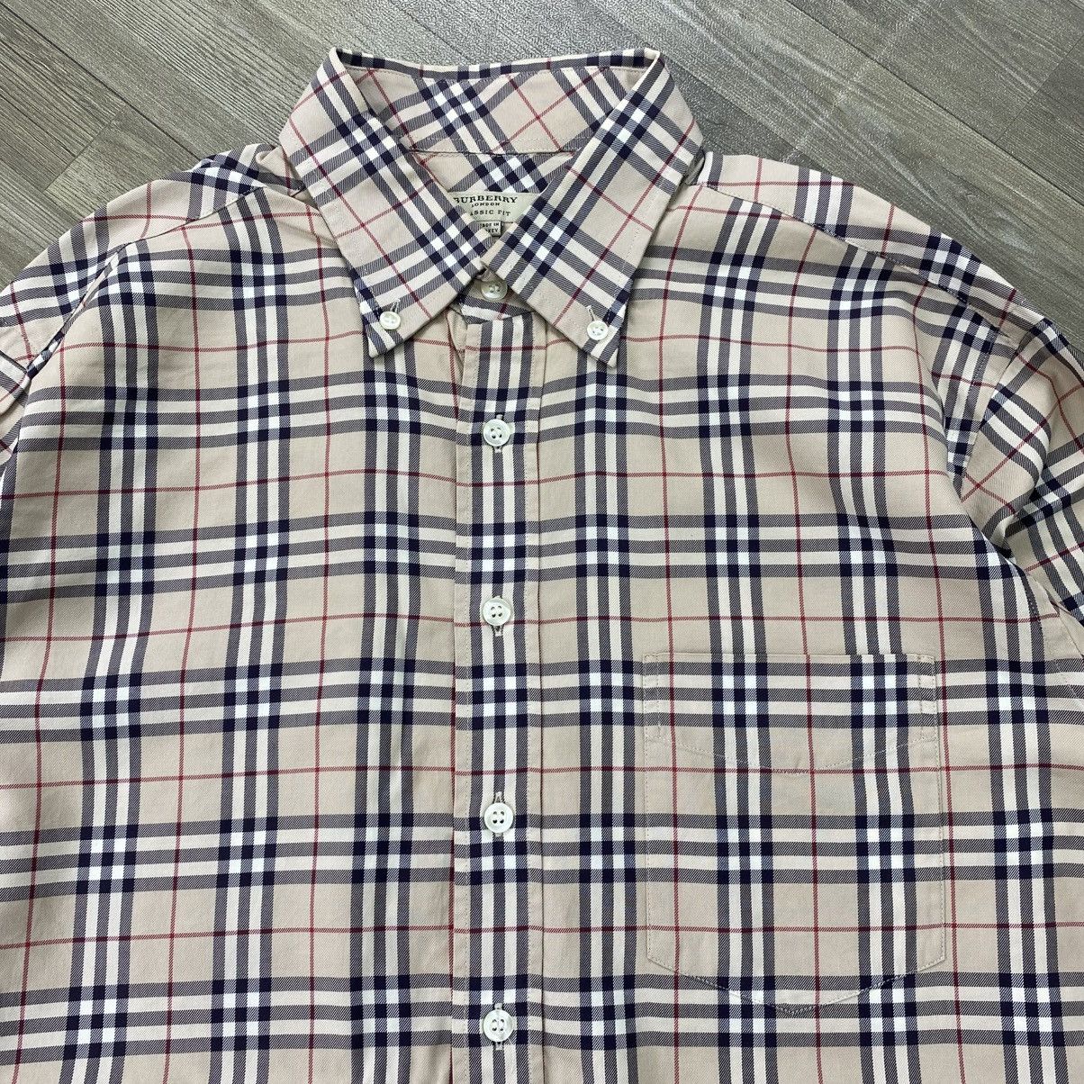 Burberry 1990s Burberrys Nova Check Iconic Longs Shirt Size L / US 10 / IT 46 - 3 Thumbnail