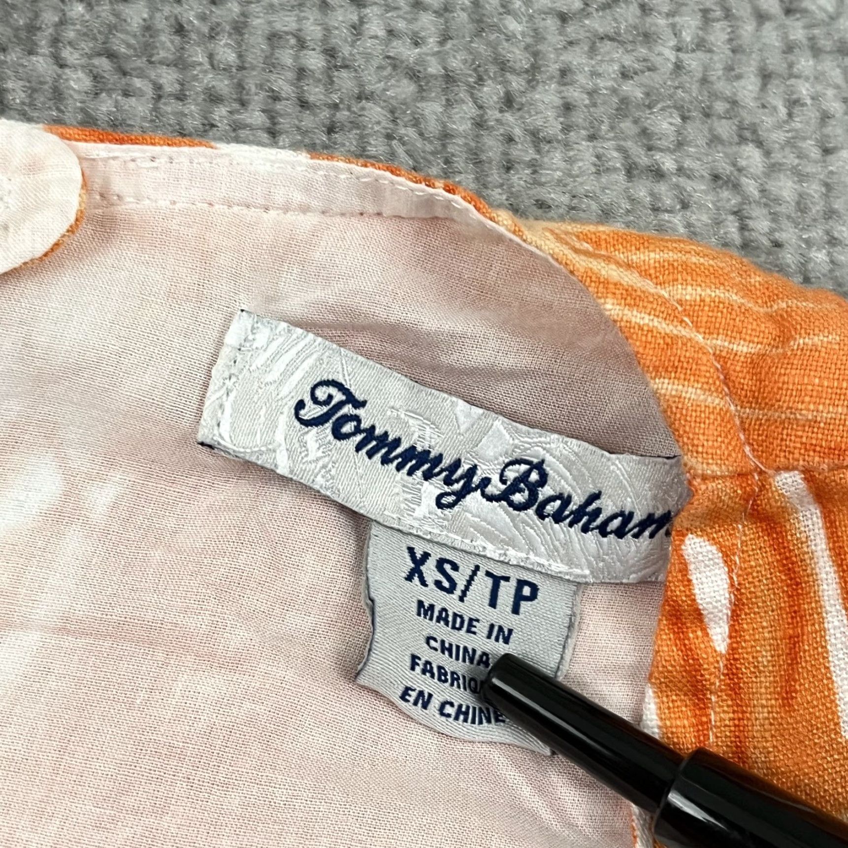 Tommy Bahama Tommy Bahama Dress Womens XS Orange Linen Floral Shift Mini Preppy Hawaiian Size XS / US 0-2 / IT 36-38 - 3 Thumbnail
