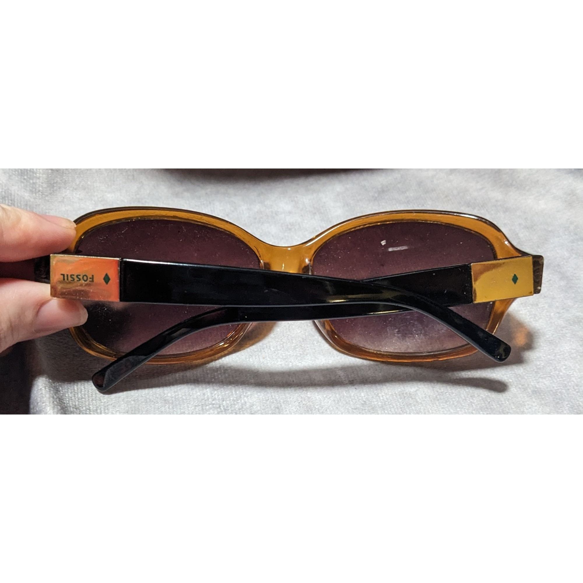 Fossil Fossil 90s Style Brown Retro Fashion Sunglasses Size ONE SIZE - 8 Thumbnail